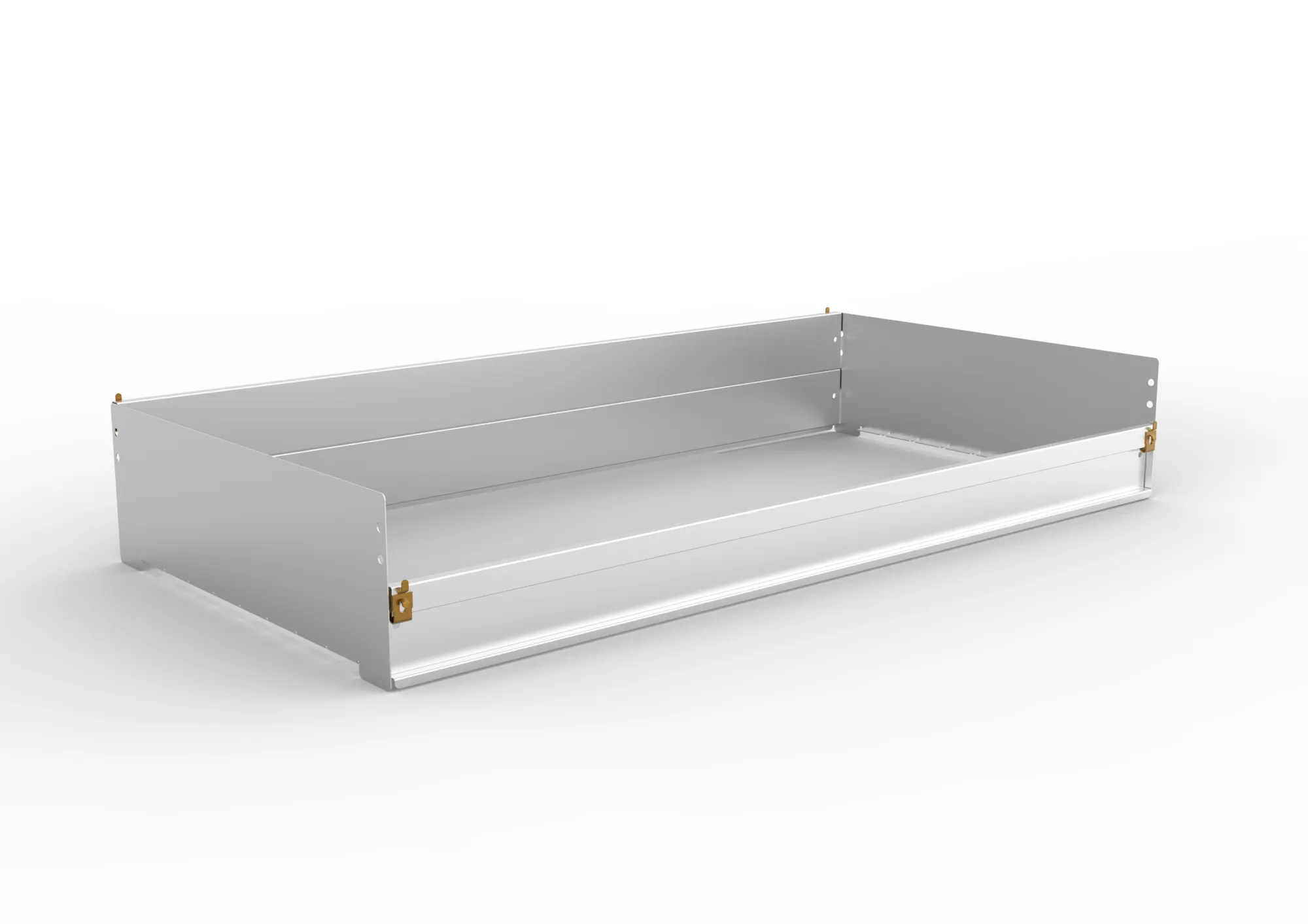 META CLIP, Schüttgutmulde, 1000 x 500 mm, verzinkt – Ansicht in Blickhöhe