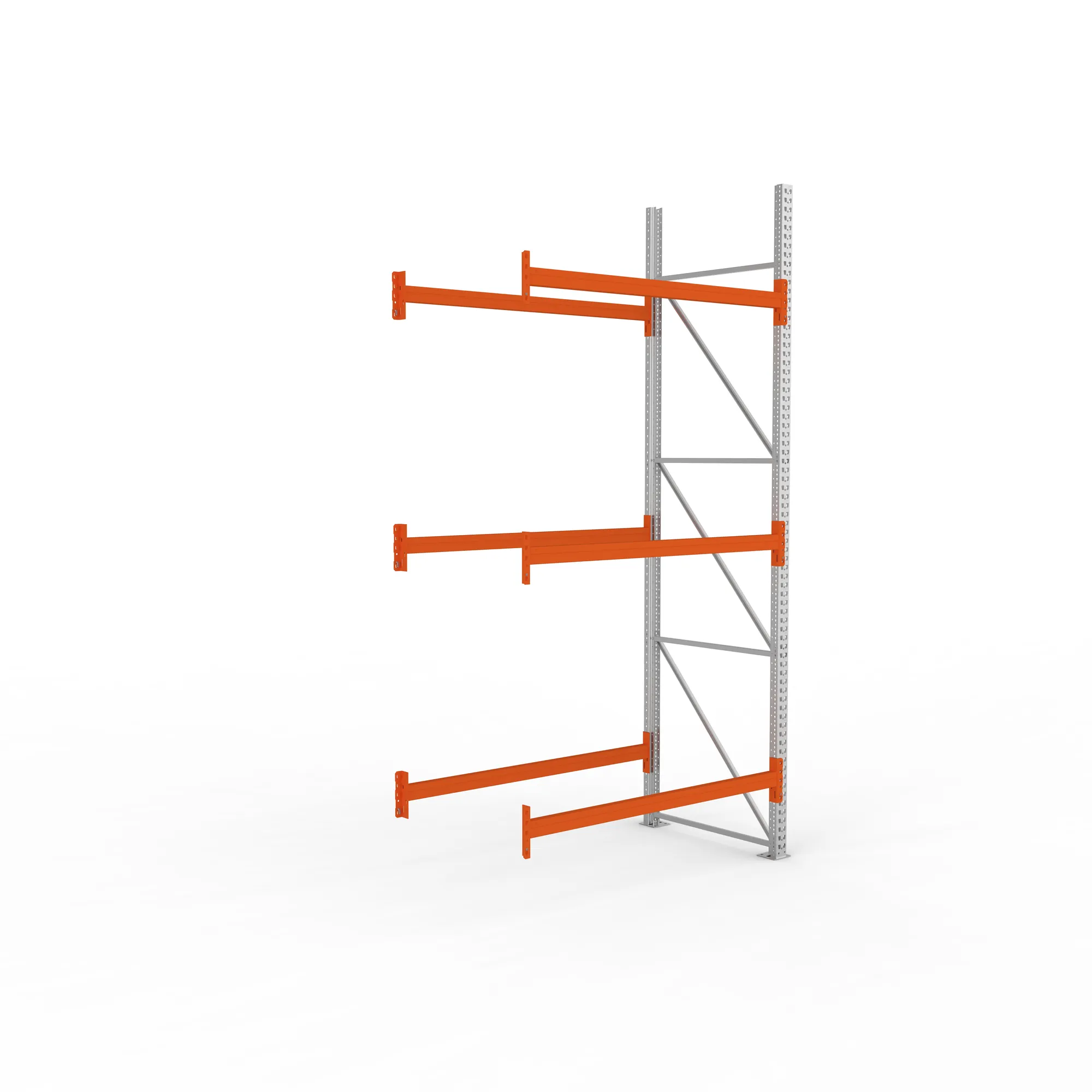 META MULTIPAL, Gefahrstoffregal, Anbauregal, 3800 x 1825 x 1100 mm, Fachlast 2160 kg, 3 Ebenen – Ansicht in Blickhöhe