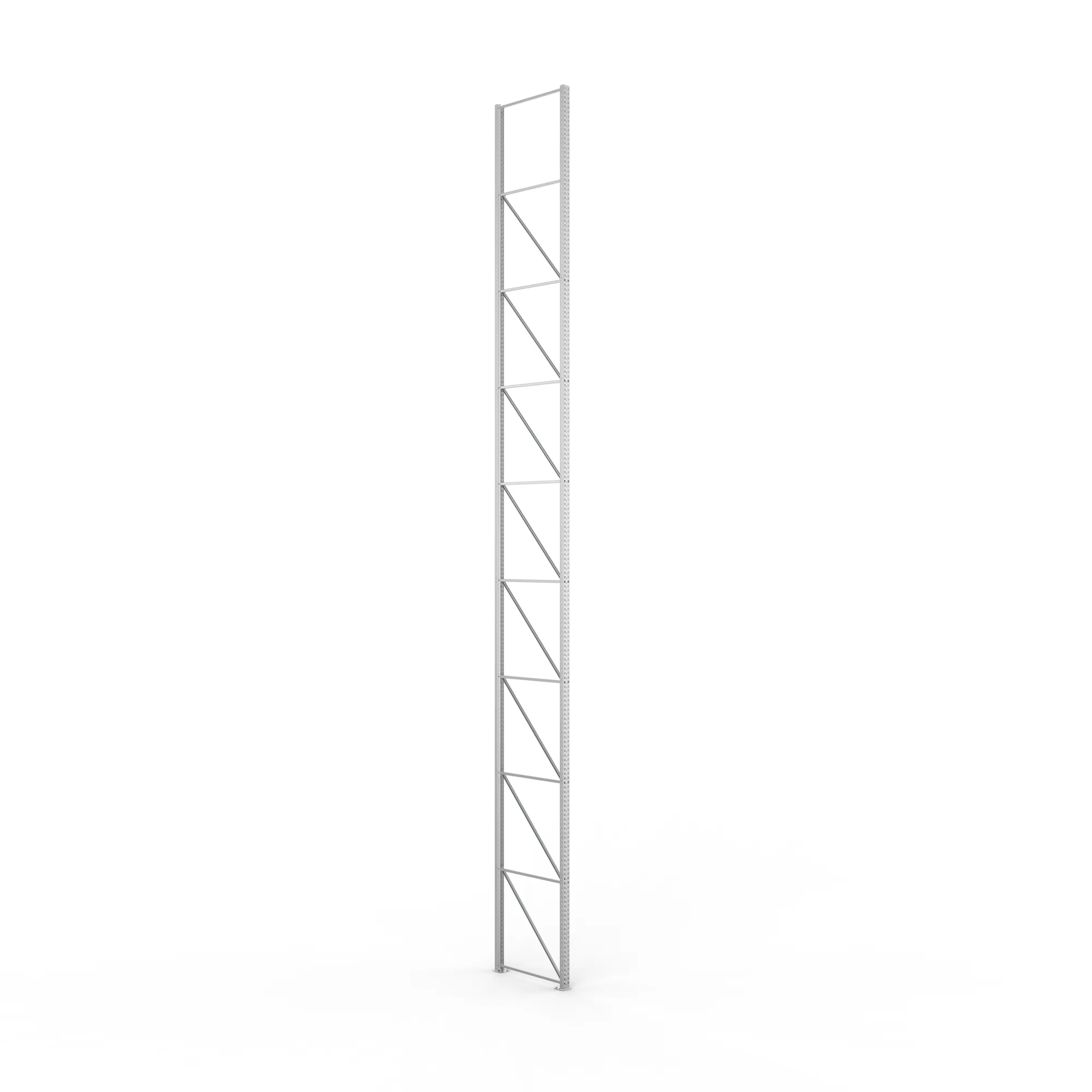 META MULTIPAL, Ständerrahmen, 9900 x 1100 mm, 100/20, verzinkt – Ansicht in Blickhöhe
