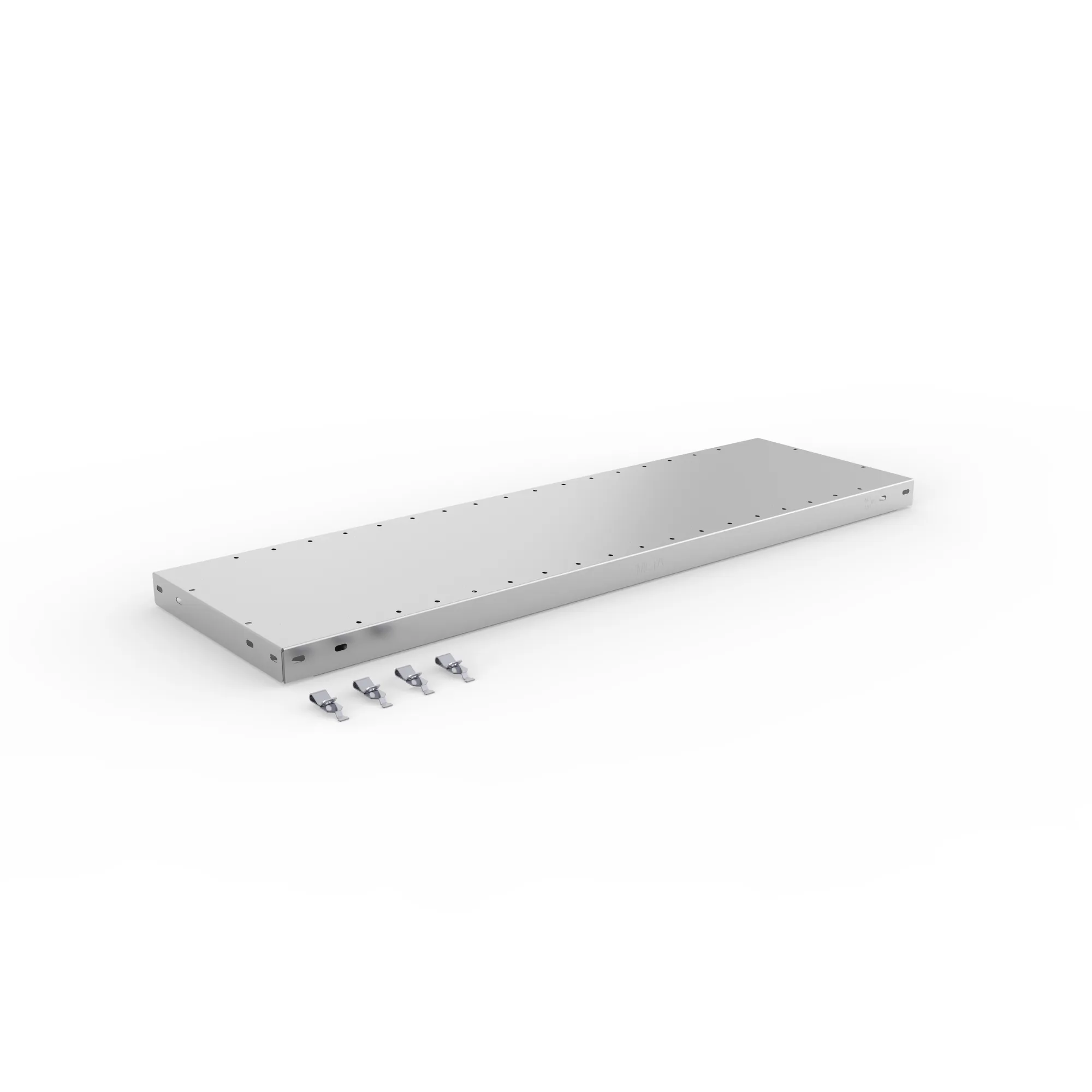 META CLIP, Zusatz-Fachboden, 1000 x 300 mm, 230 kg, verzinkt – Ansicht in Blickhöhe