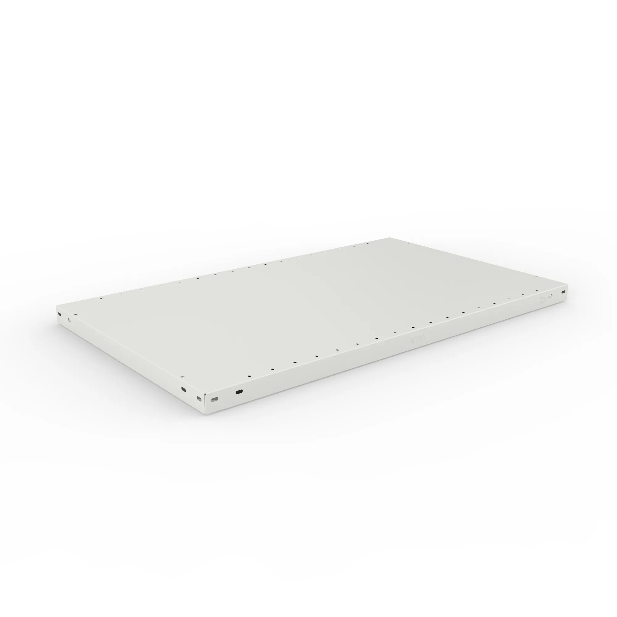 META CLIP, Fachboden MS150, 1000 x 600 mm, RAL 7035 – Ansicht in Blickhöhe