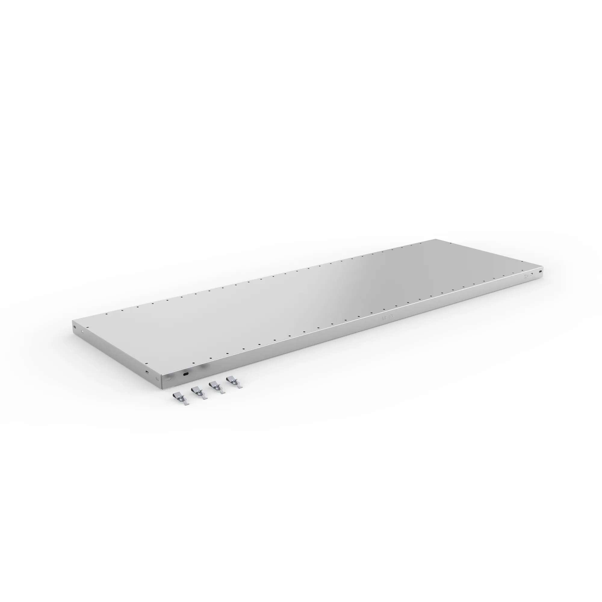 META CLIP, Zusatz-Fachboden, 1500 x 500 mm, 200 kg, verzinkt – Ansicht in Blickhöhe