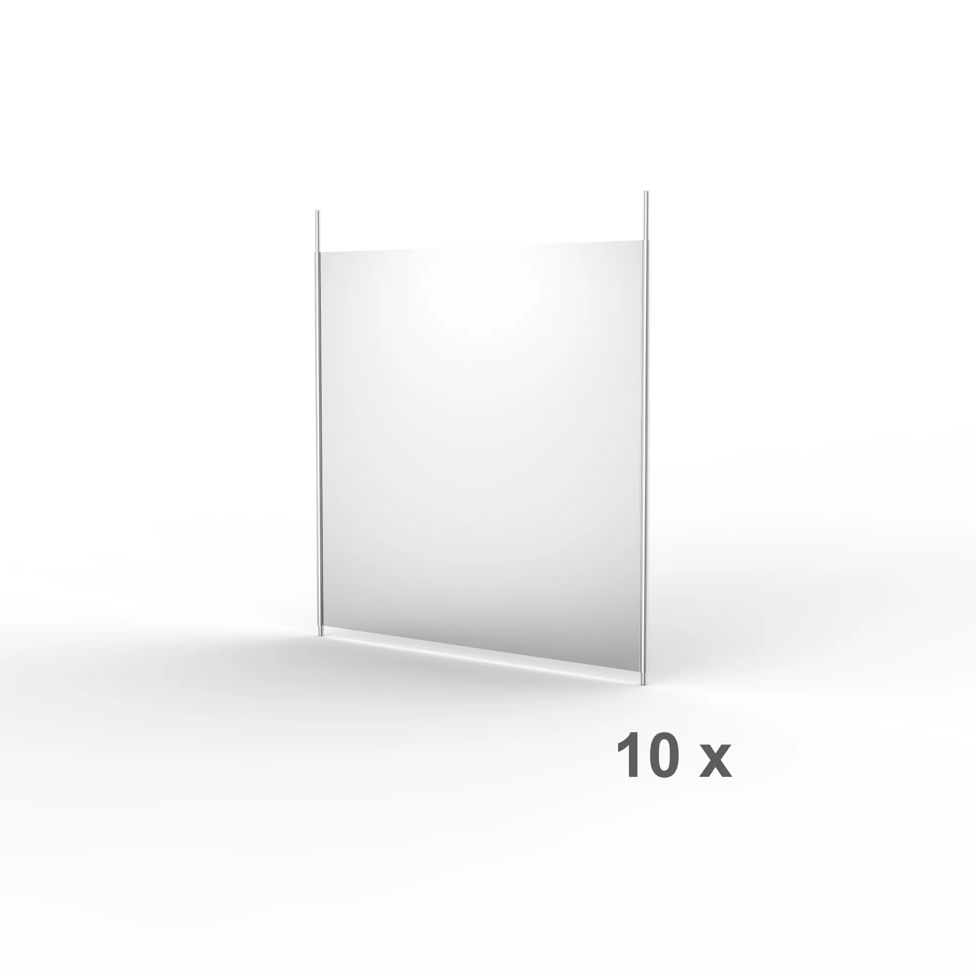 META CLIP, Fachteiler durchgehend, 400 x 400 mm, verzinkt, 10 Stück – Ansicht in Blickhöhe