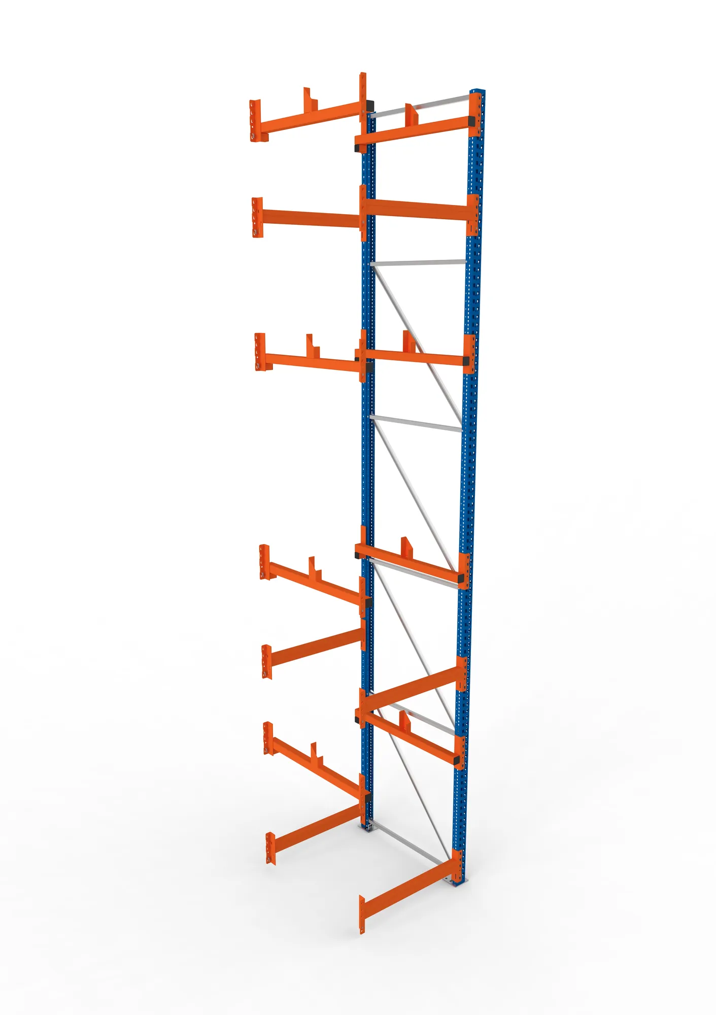 META MULTIPAL, Kabeltrommelregal, Anbauregal, 5500 x 900 x 1100 mm, Feldlast 5500 kg, 2 Ebenen, Typ 1, RAL 5010 – Ansicht von oben