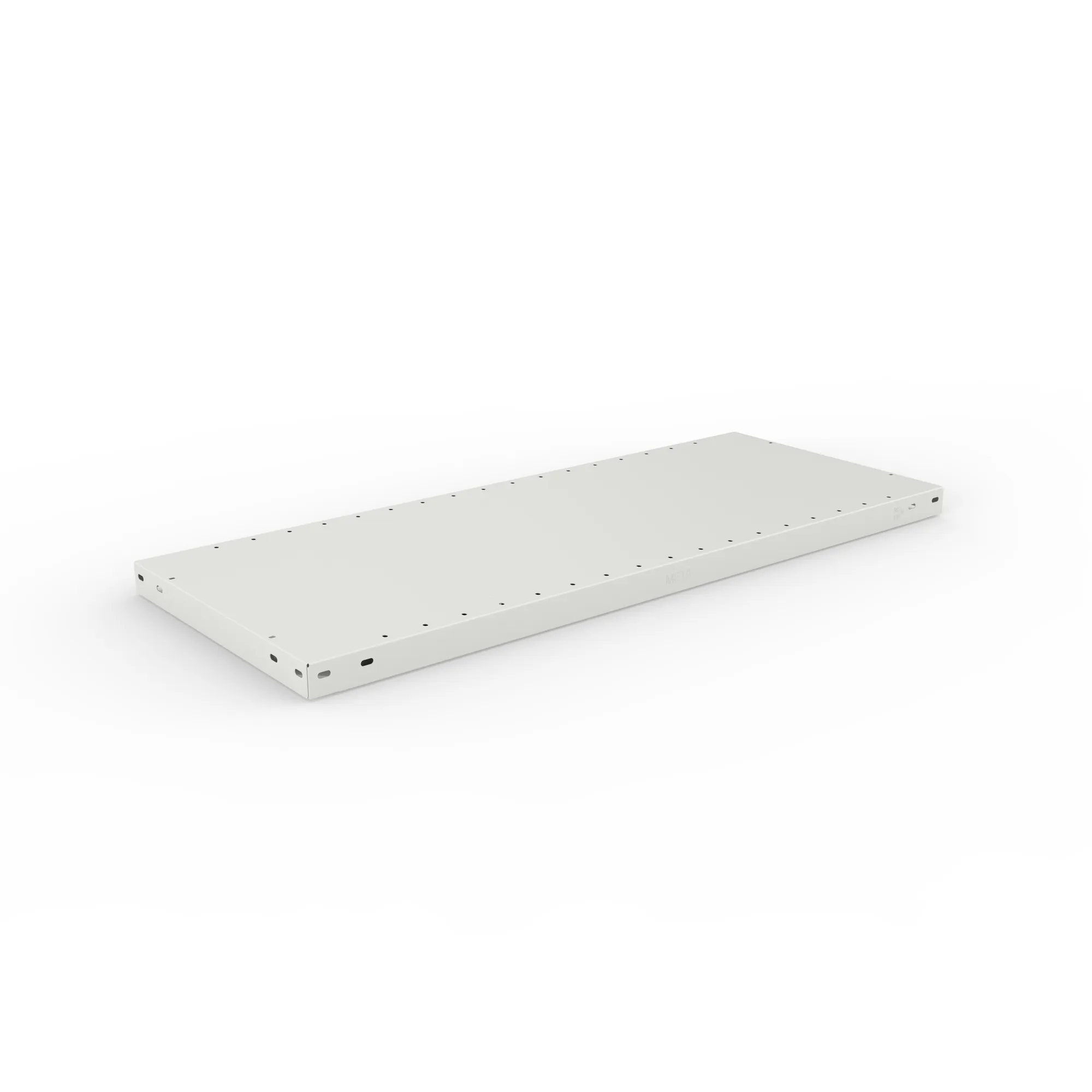 META CLIP, Fachboden MS150, 1000 x 400 mm, RAL 7035 – Ansicht in Blickhöhe