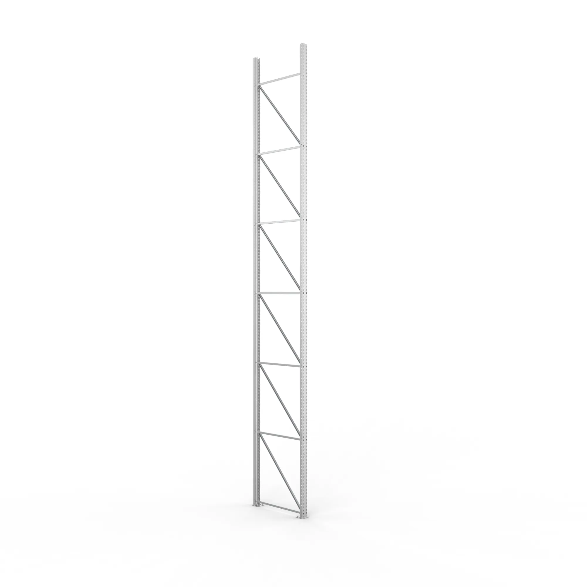 META MULTIPAL, Ständerrahmen, 7100 x 1100 mm, 100/20, verzinkt – Ansicht in Blickhöhe
