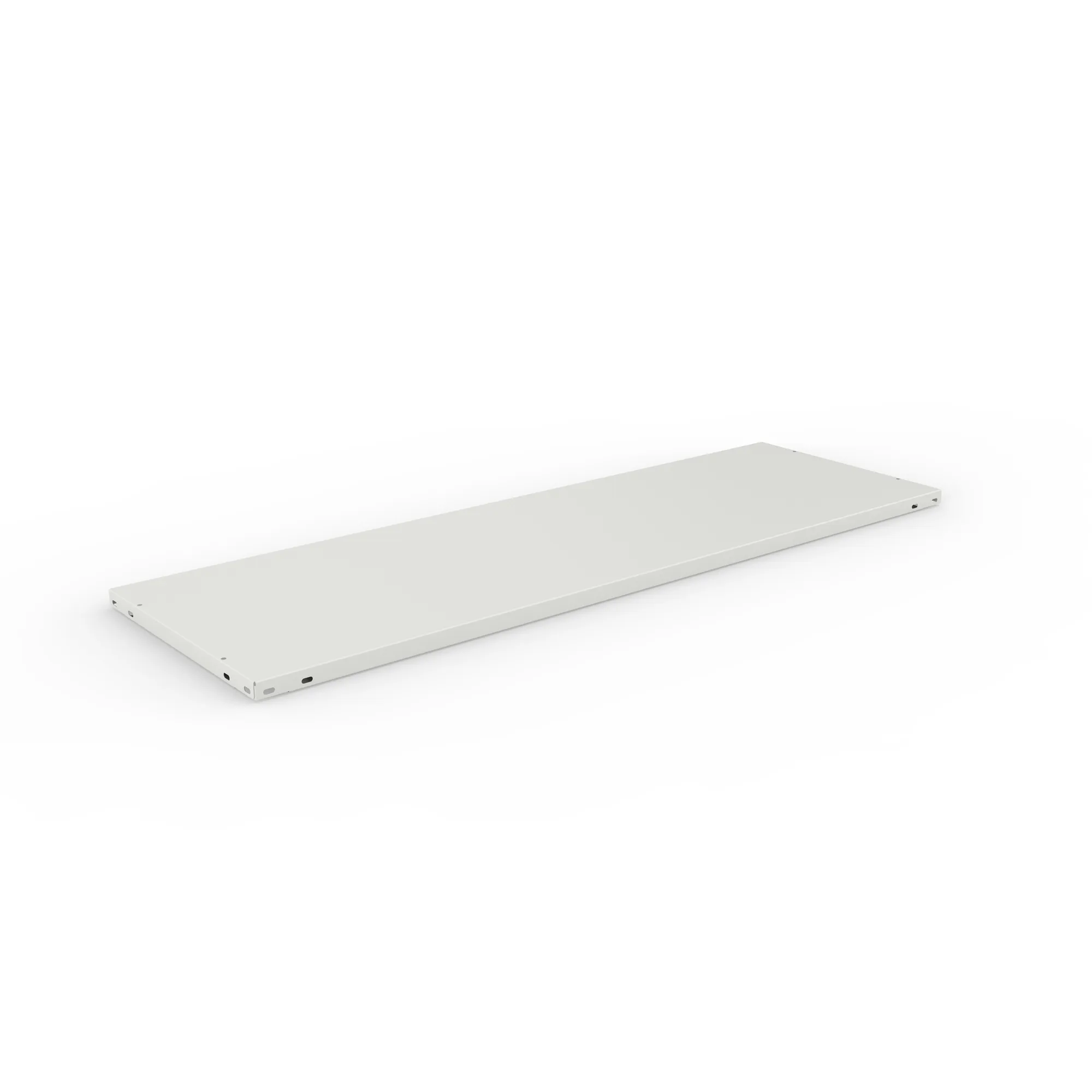 META CLIP, Fachboden L80, 1250 x 400 mm, RAL 7035 – Ansicht in Blickhöhe