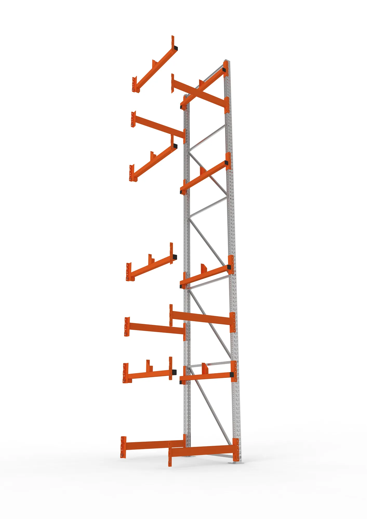 META MULTIPAL, Kabeltrommelregal, Anbauregal, 5500 x 900 x 1100 mm, Feldlast 5500 kg, 2 Ebenen, Typ 1, verzinkt – Ansicht von unten