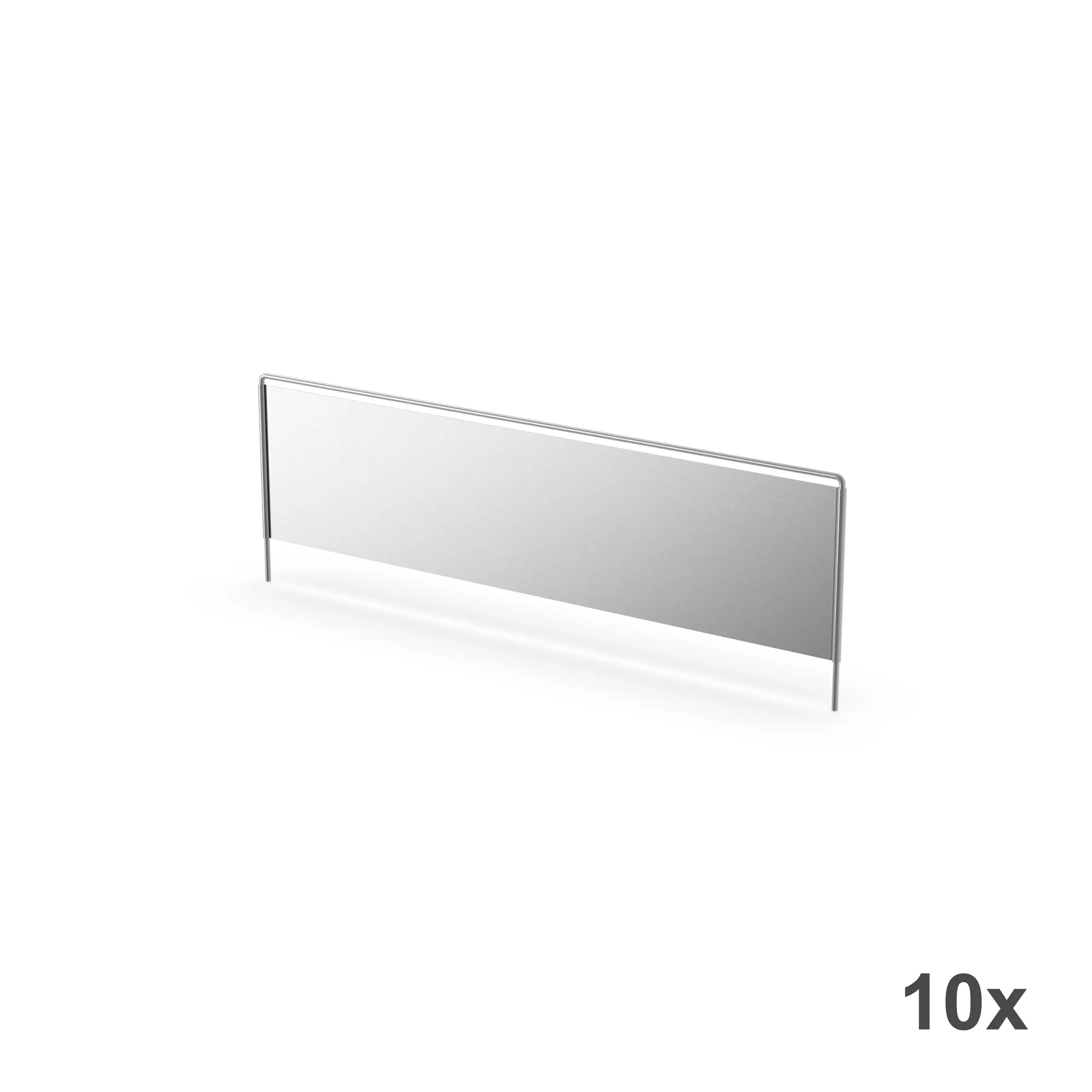 META CLIP, Fachteiler freistehend, 150 x 600 mm, verzinkt, 10 Stück – Ansicht in Blickhöhe