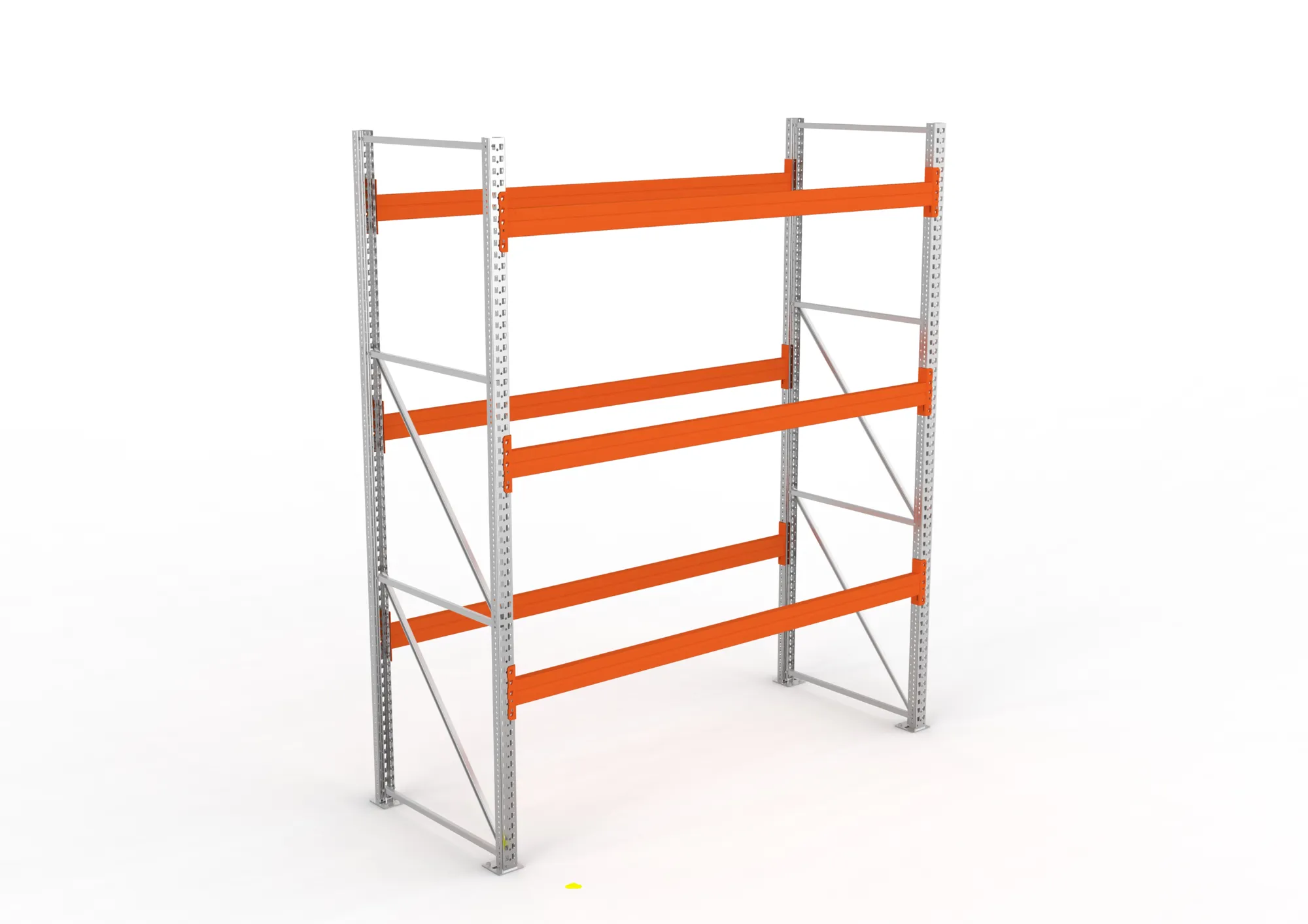 META MULTIPAL, Palettenregal, Grundregal, 3300 x 2700 x 1100 mm, Fachlast 980 kg, 4 Ebenen, 12 Paletten, verzinkt – Ansicht von oben