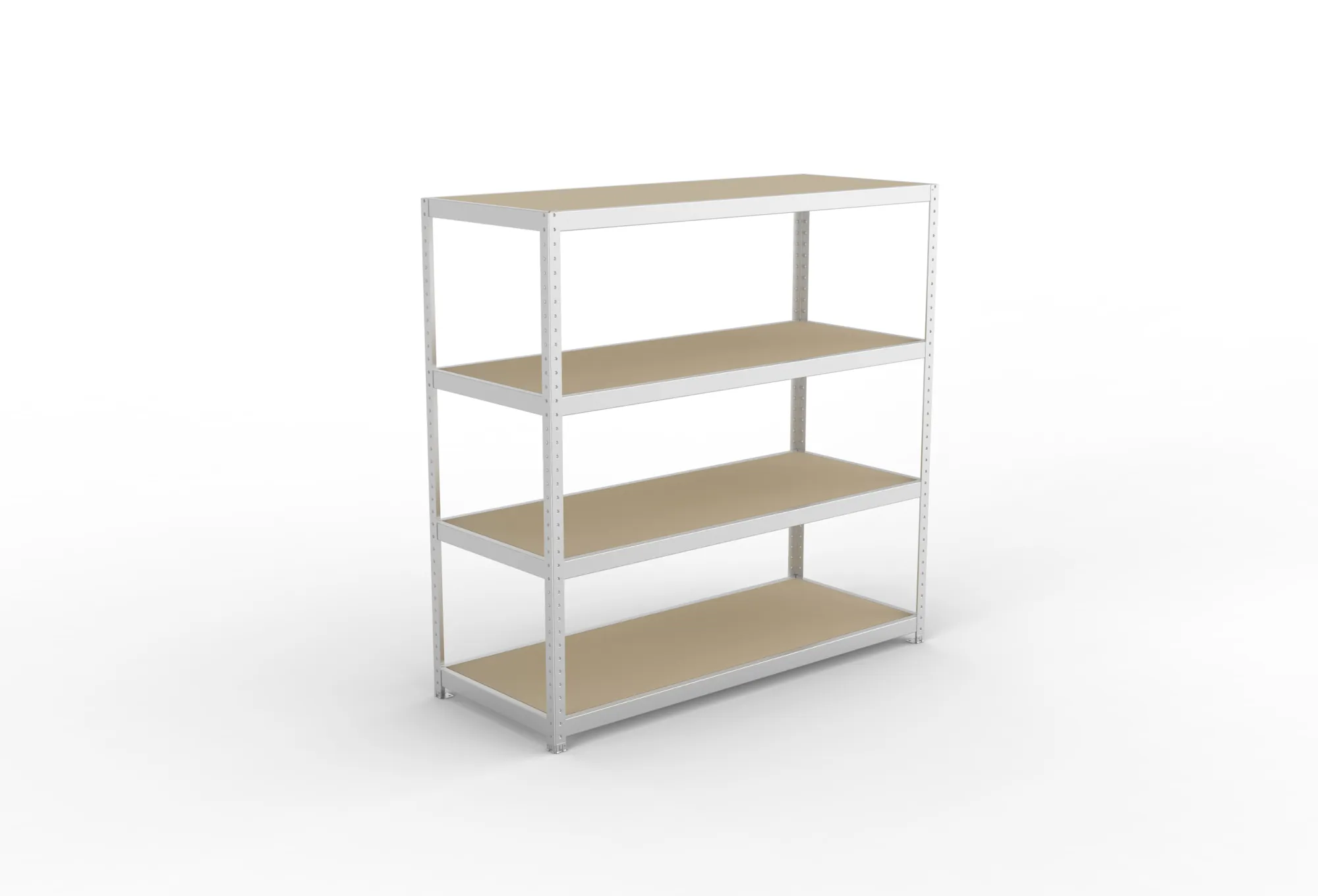 META SPEED-RACK, Weitspannregal, 1970 x 2000 x 800 mm, Fachlast 500 kg, Spanplattenböden, 4 Ebenen – Ansicht von oben