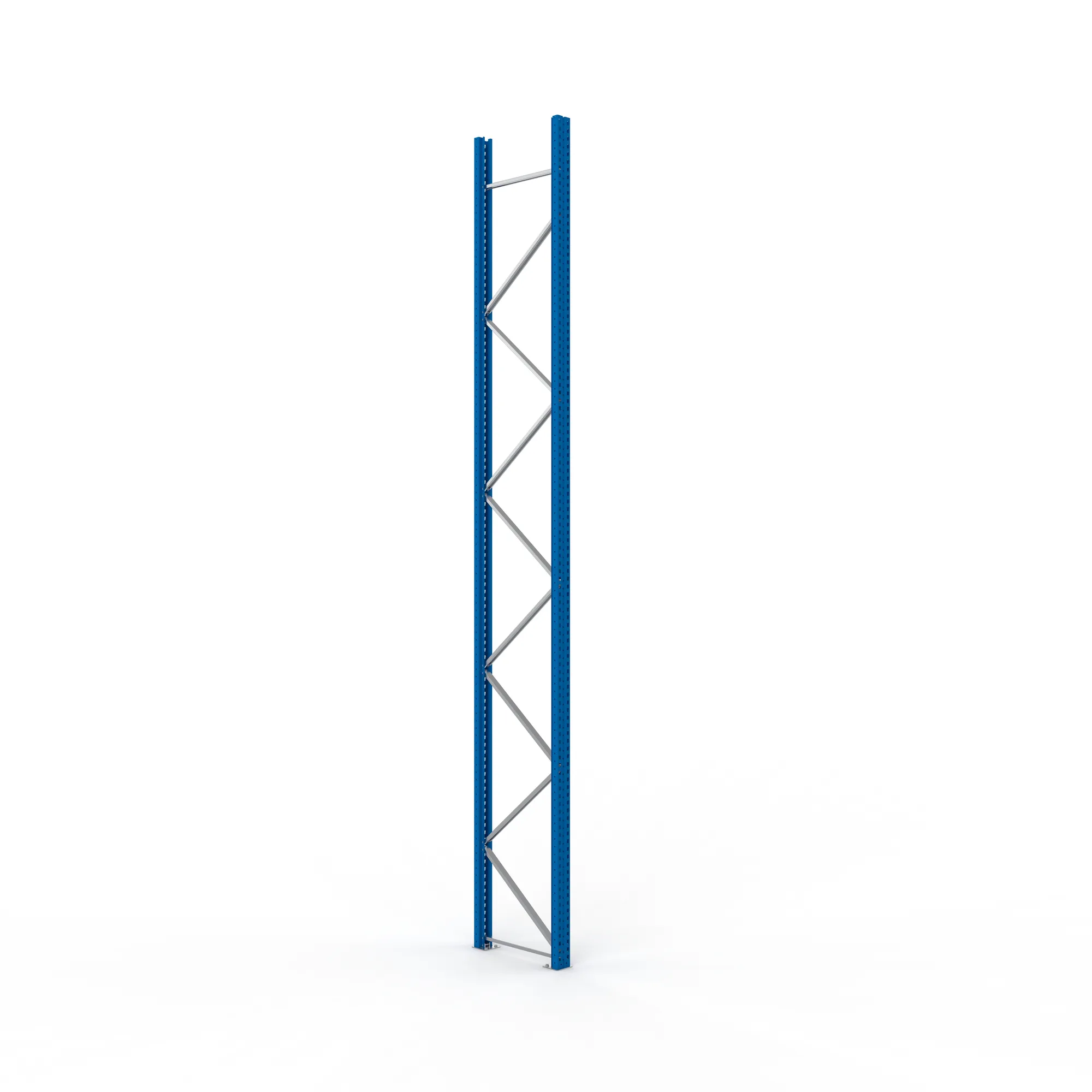 META MULTIPAL, Ständerrahmen, 5500 x 800 mm, 120/20, RAL 5010 – Ansicht in Blickhöhe