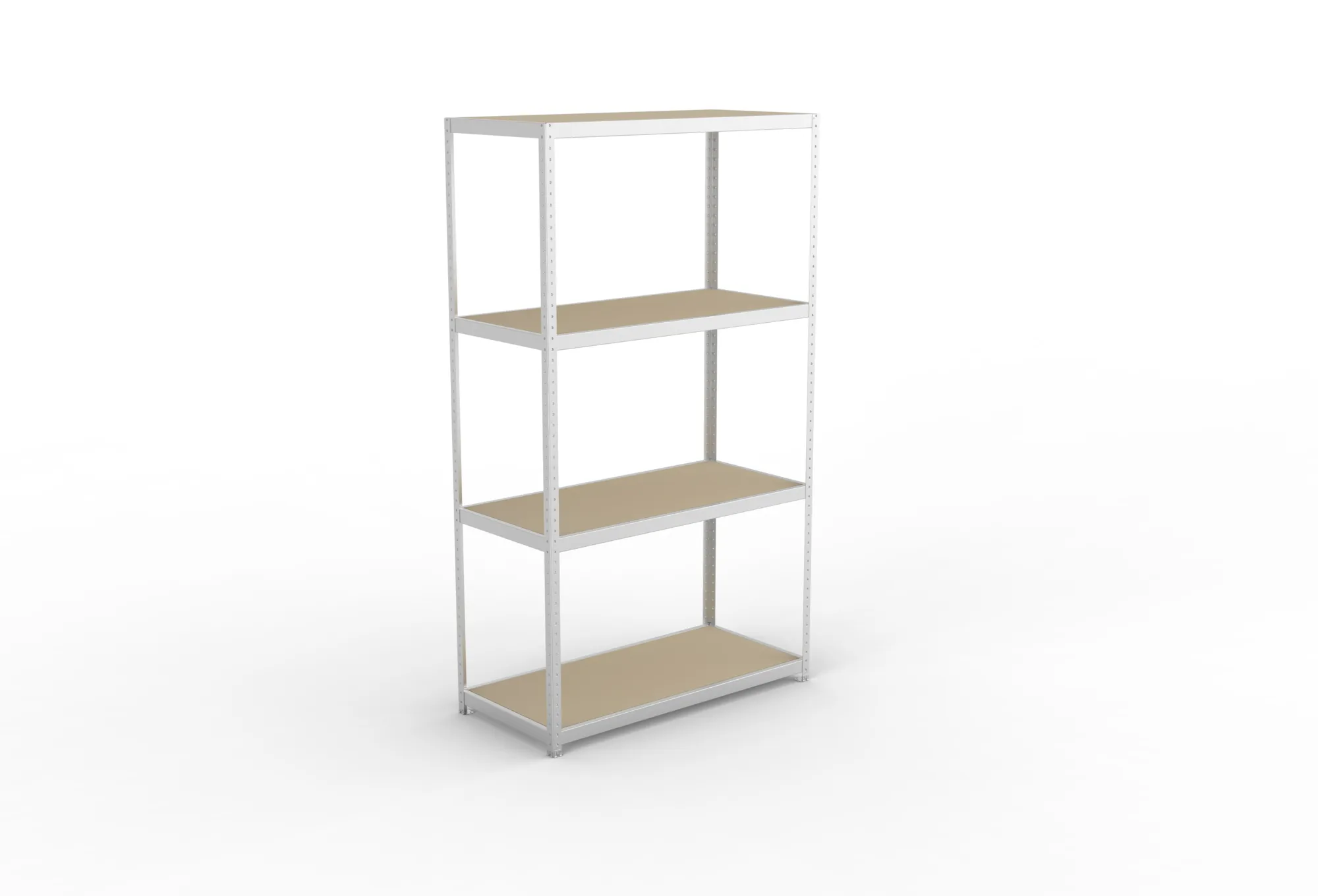 META SPEED-RACK, Weitspannregal, 2970 x 1700 x 800 mm, Fachlast 500 kg, Spanplattenböden, 4 Ebenen – Ansicht von oben