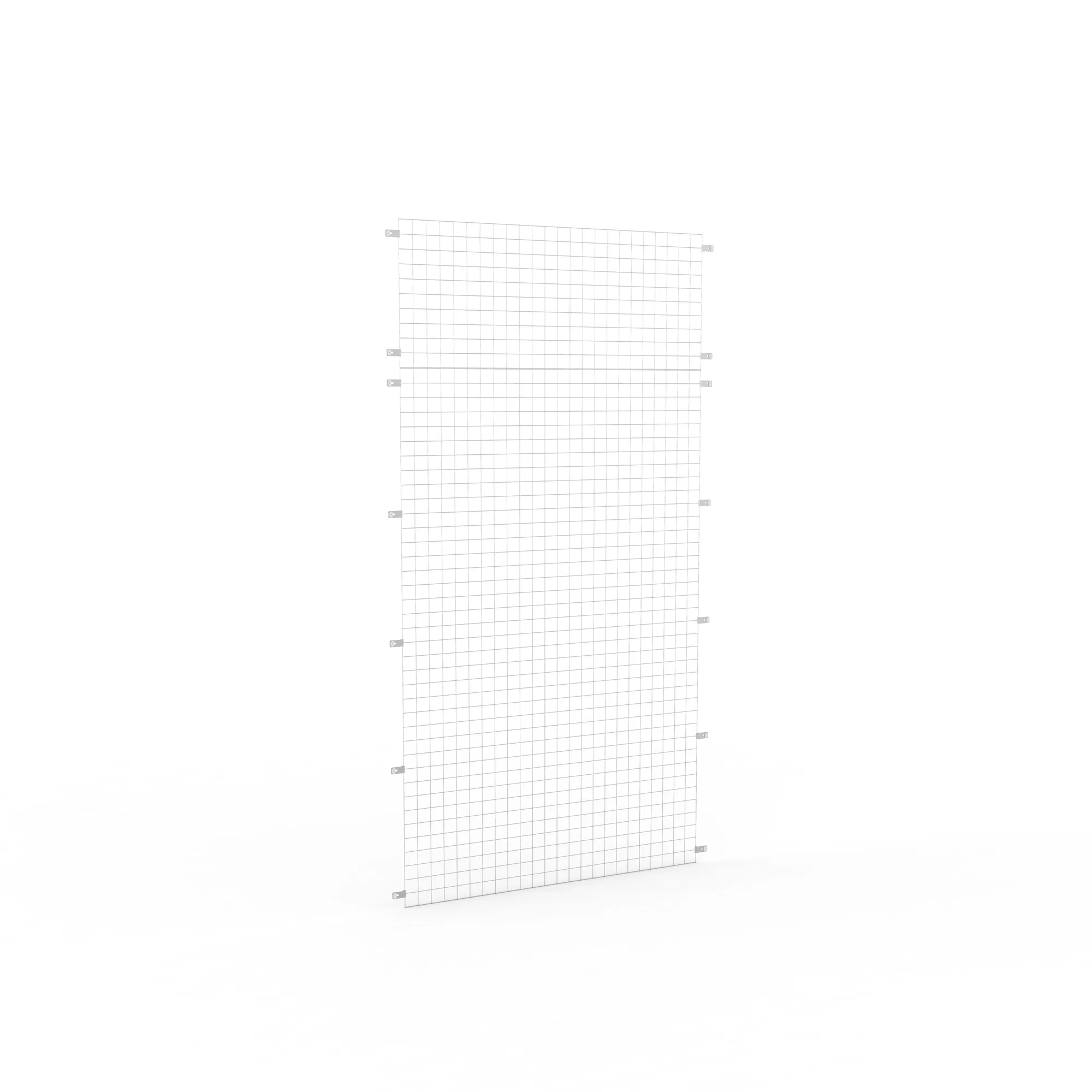 META CLIP, Draht-Rückwand, 2500 x 1300 mm, verzinkt – Ansicht in Blickhöhe