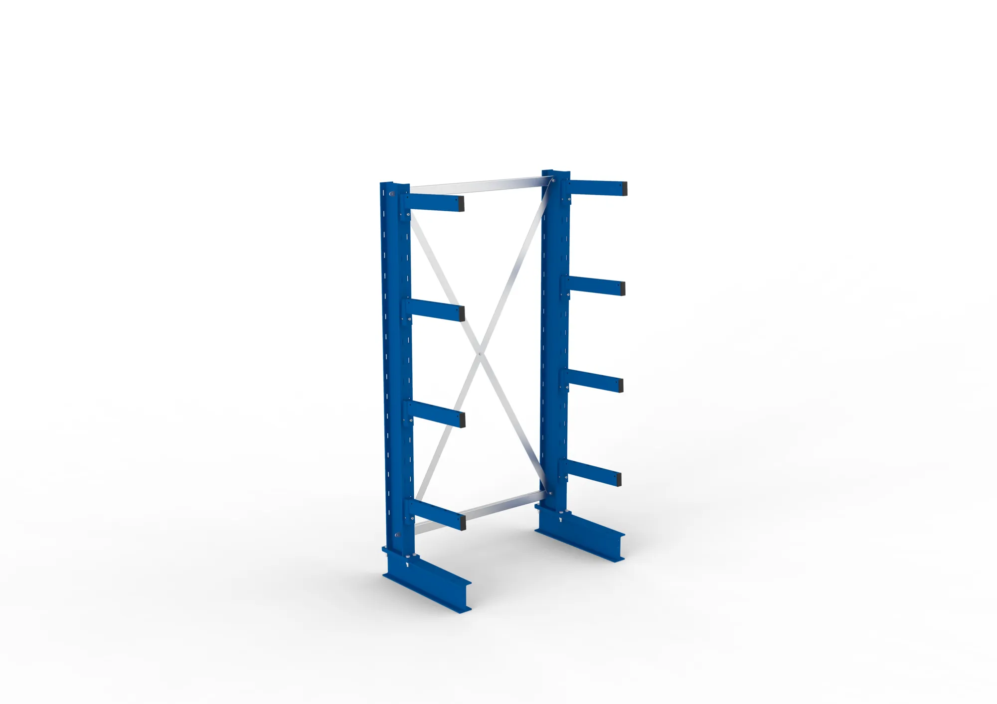 META MULTISTRONG M, Kragarmregal, Grundregal, 2000 x 1000 x 400 mm, Armlast 535 kg, einseitig, 4+1 Ebenen – Ansicht von oben