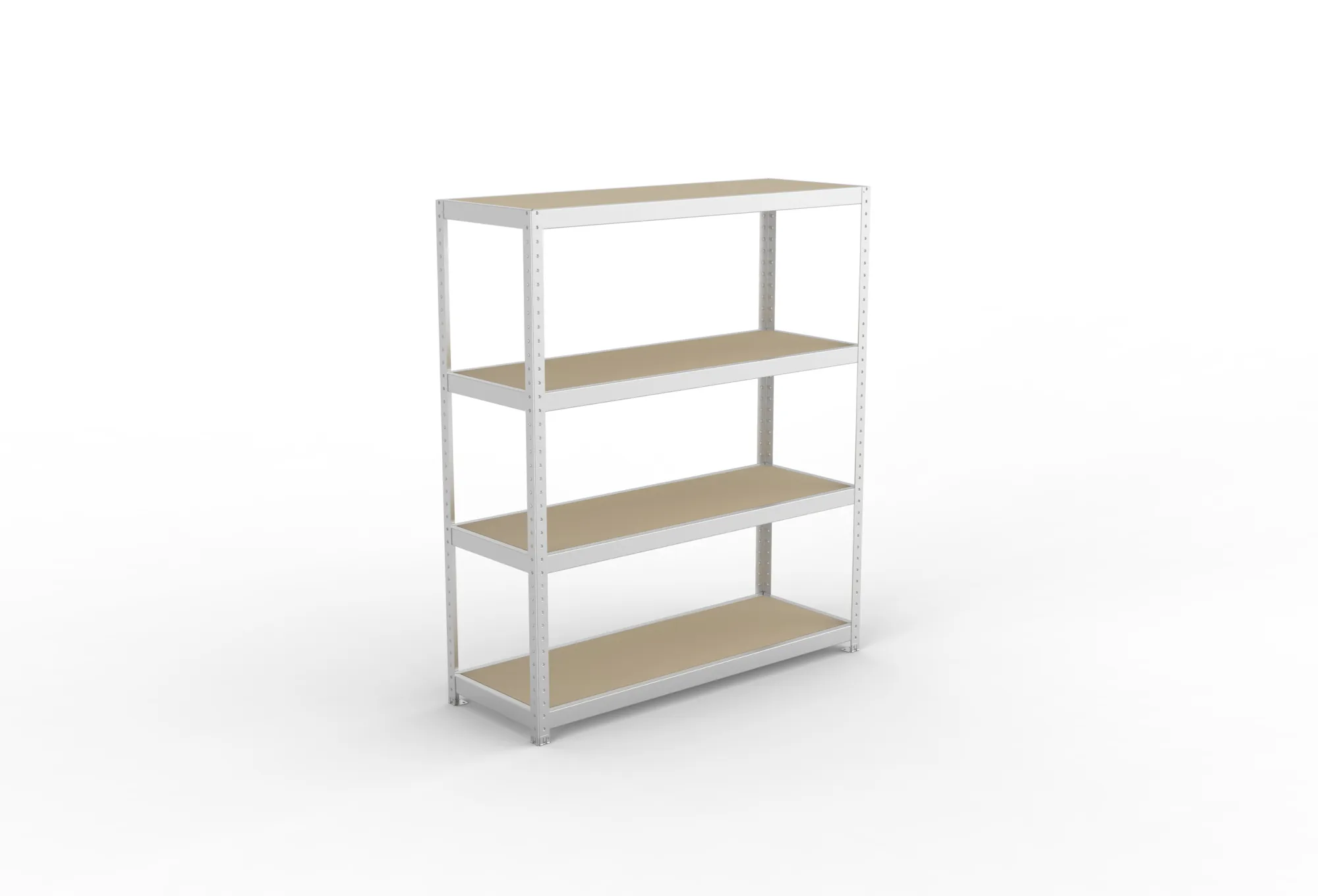 META SPEED-RACK, Weitspannregal, 1970 x 1700 x 600 mm, Fachlast 500 kg, Spanplattenböden, 4 Ebenen – Ansicht von oben