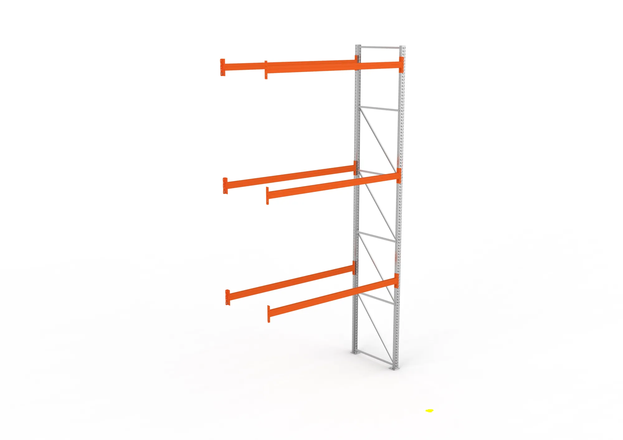 META MULTIPAL, Palettenregal, Anbauregal, 5500 x 2700 x 1100 mm, Fachlast 770 kg, 4 Ebenen, 12 Paletten, verzinkt – Ansicht von oben