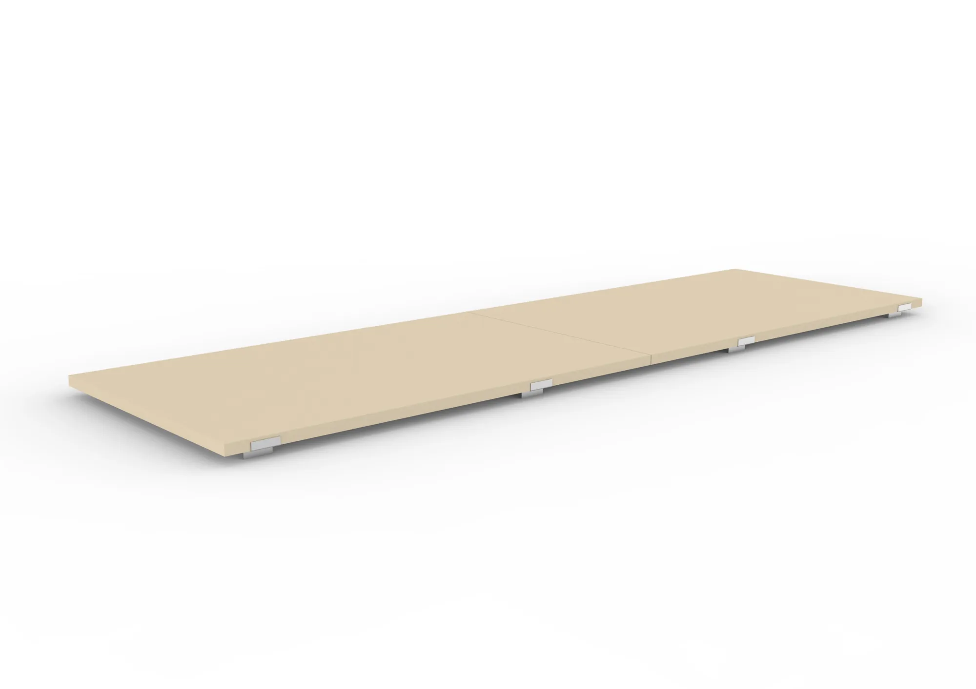 META MULTIPAL, Zusatzboden Spanplatte 38 mm, 3600 x 1100 mm, mit Zentrierblech – Ansicht in Blickhöhe