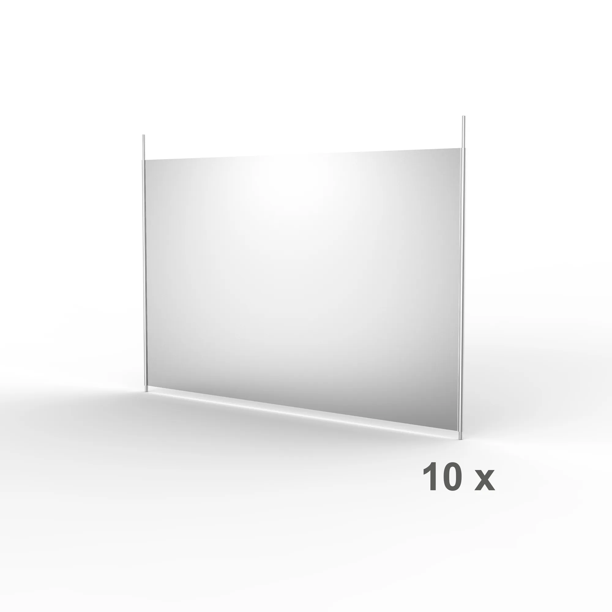 META CLIP, Fachteiler durchgehend, 400 x 600 mm, verzinkt, 10 Stück – Ansicht in Blickhöhe