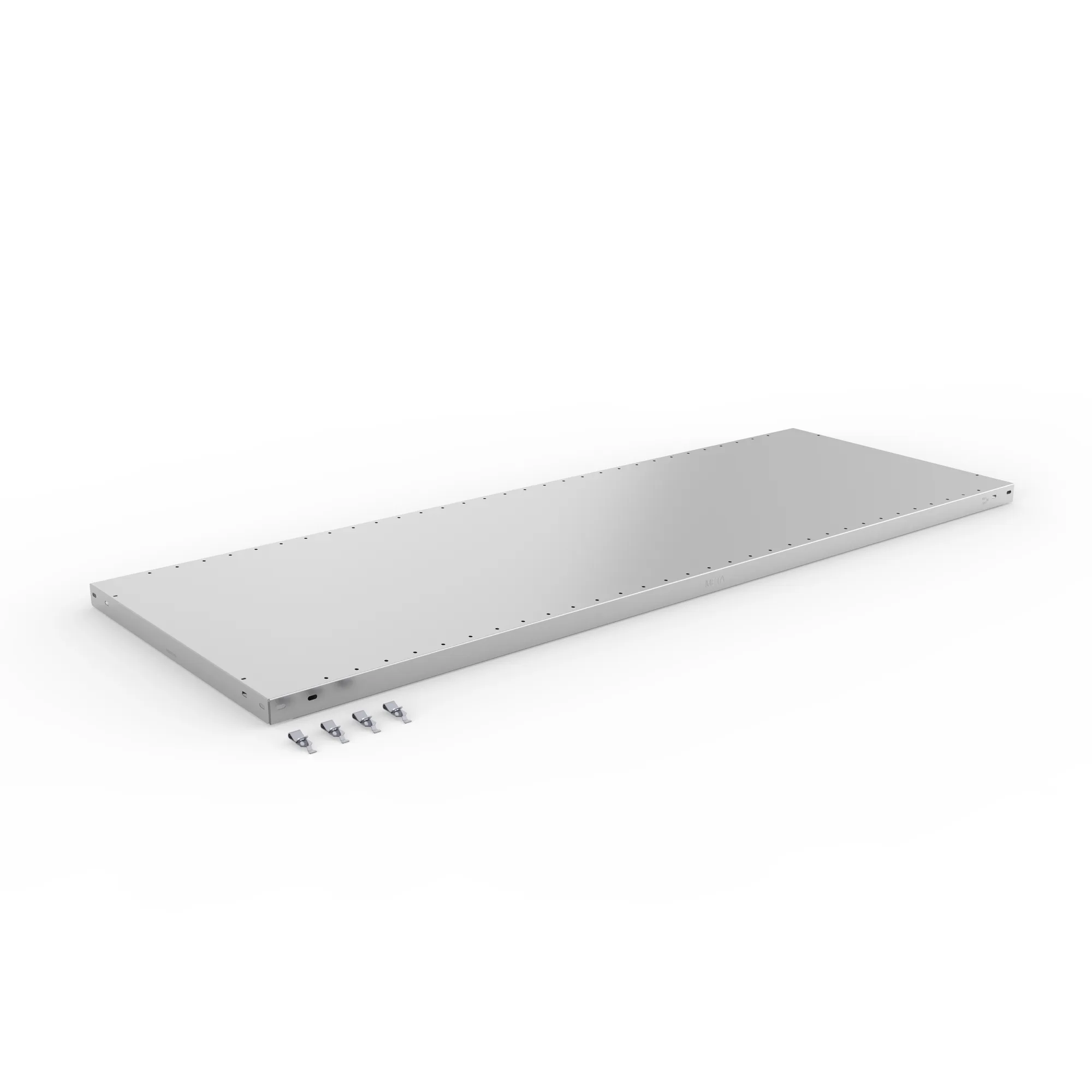 META CLIP, Zusatz-Fachboden, 1700 x 600 mm, 200 kg, verzinkt – Ansicht in Blickhöhe