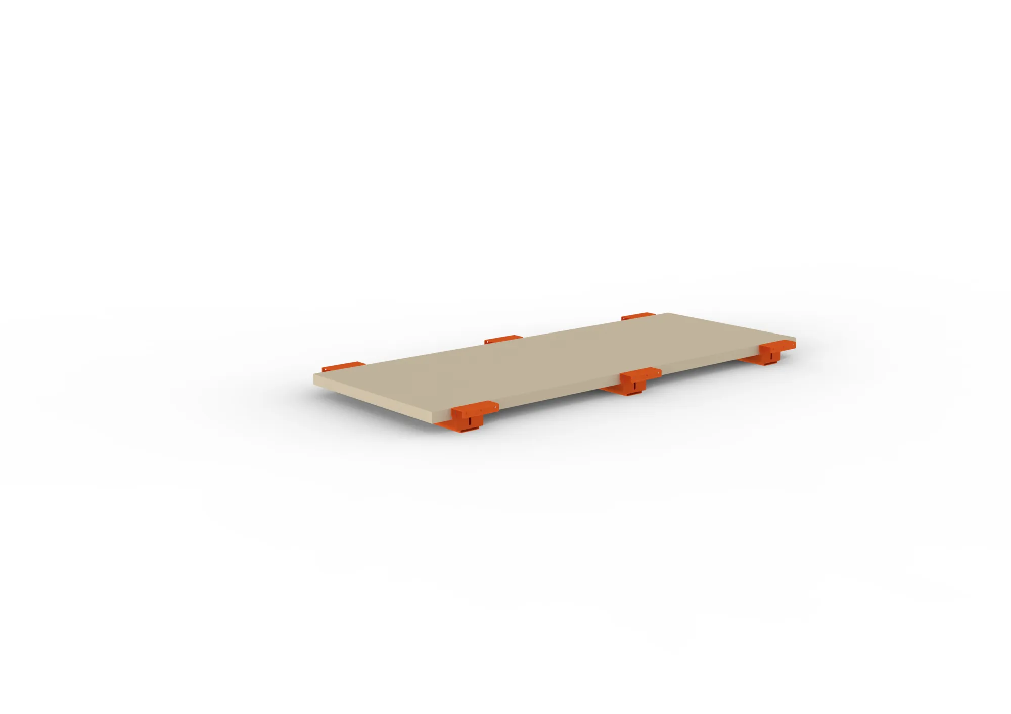 META MULTIPAL, Zusatzboden Spanplatte 38 mm, 1825 x 800 mm, mit Tiefenauflage – Ansicht in Blickhöhe