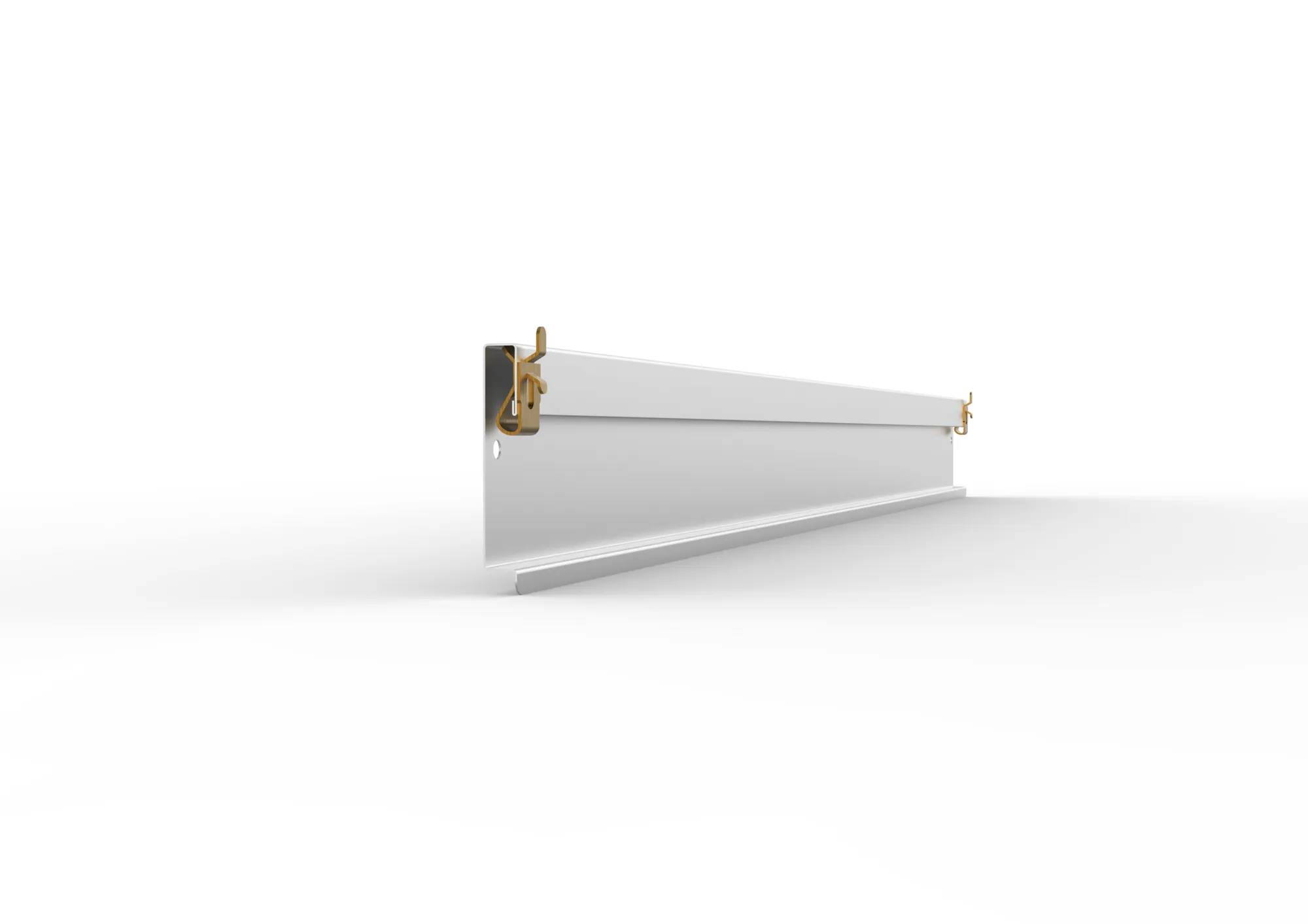 META CLIP, Schüttgutleiste, 1000 mm, verzinkt – Seitenansicht