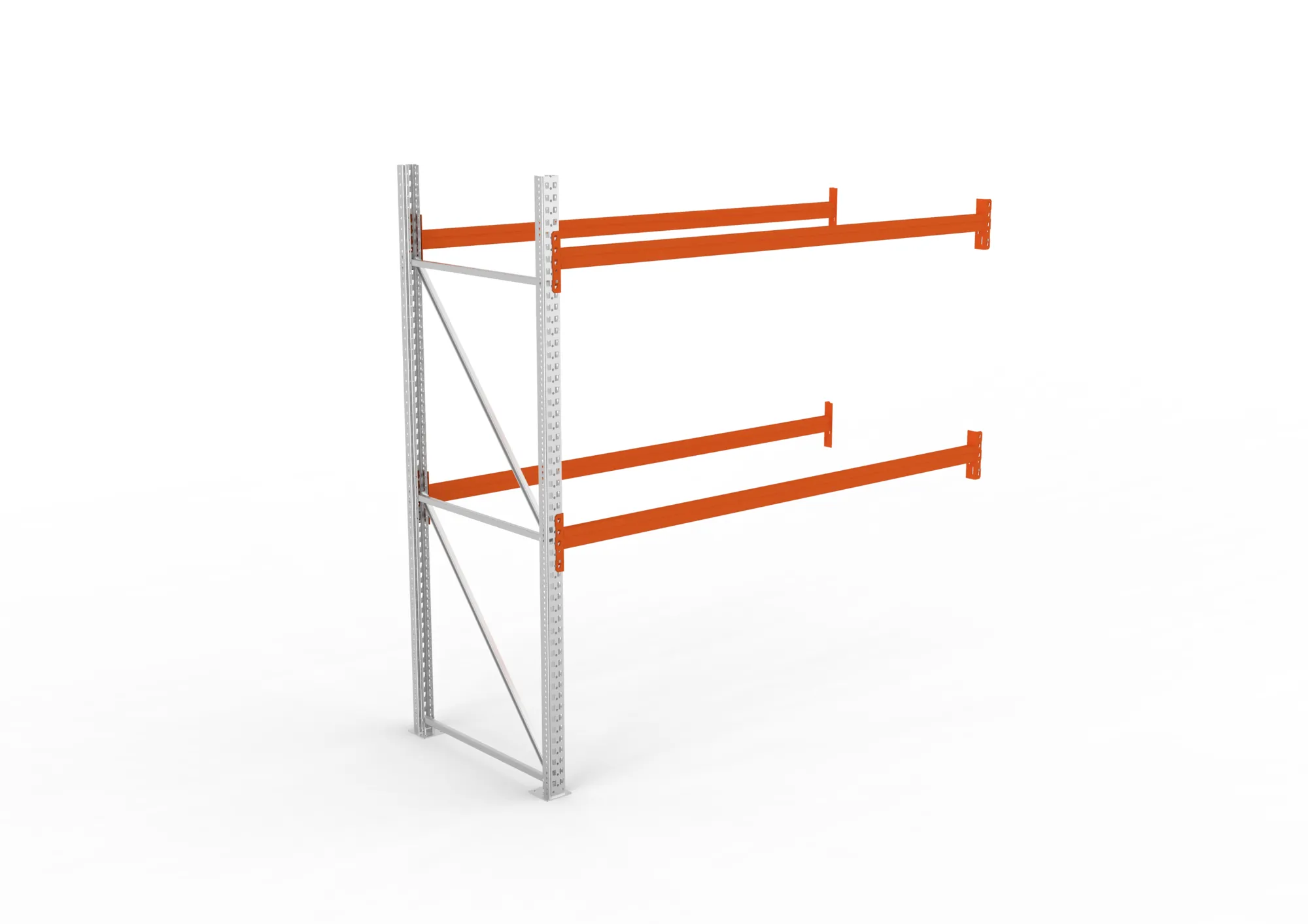 META MULTIPAL, Palettenregal, Anbauregal, 2700 x 2700 x 1100 mm, Fachlast 490 kg, 3 Ebenen, 9 Paletten, verzinkt – Ansicht von oben