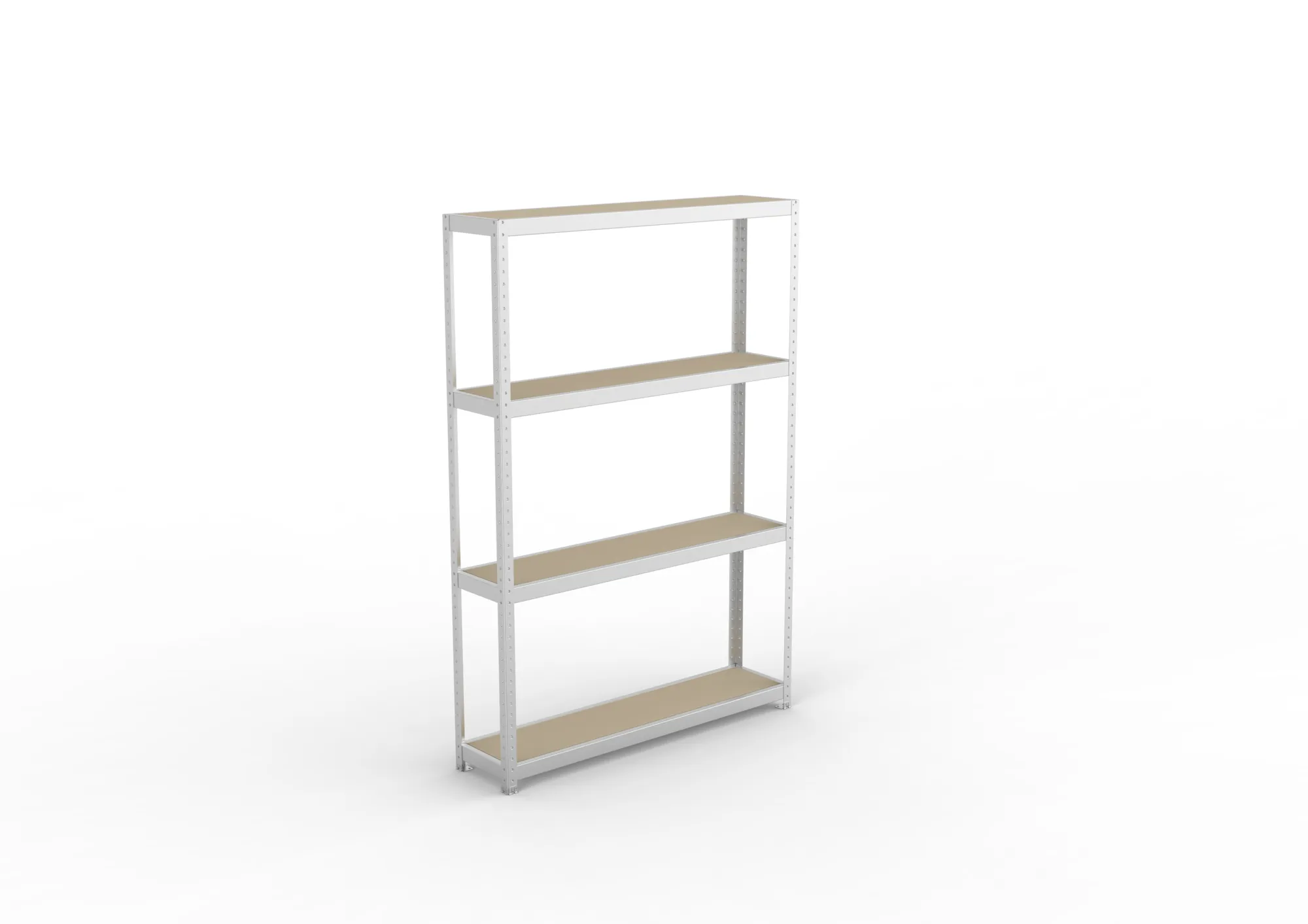 META SPEED-RACK, Weitspannregal, 2470 x 1700 x 400 mm, Fachlast 500 kg, Spanplattenböden, 4 Ebenen – Ansicht von oben