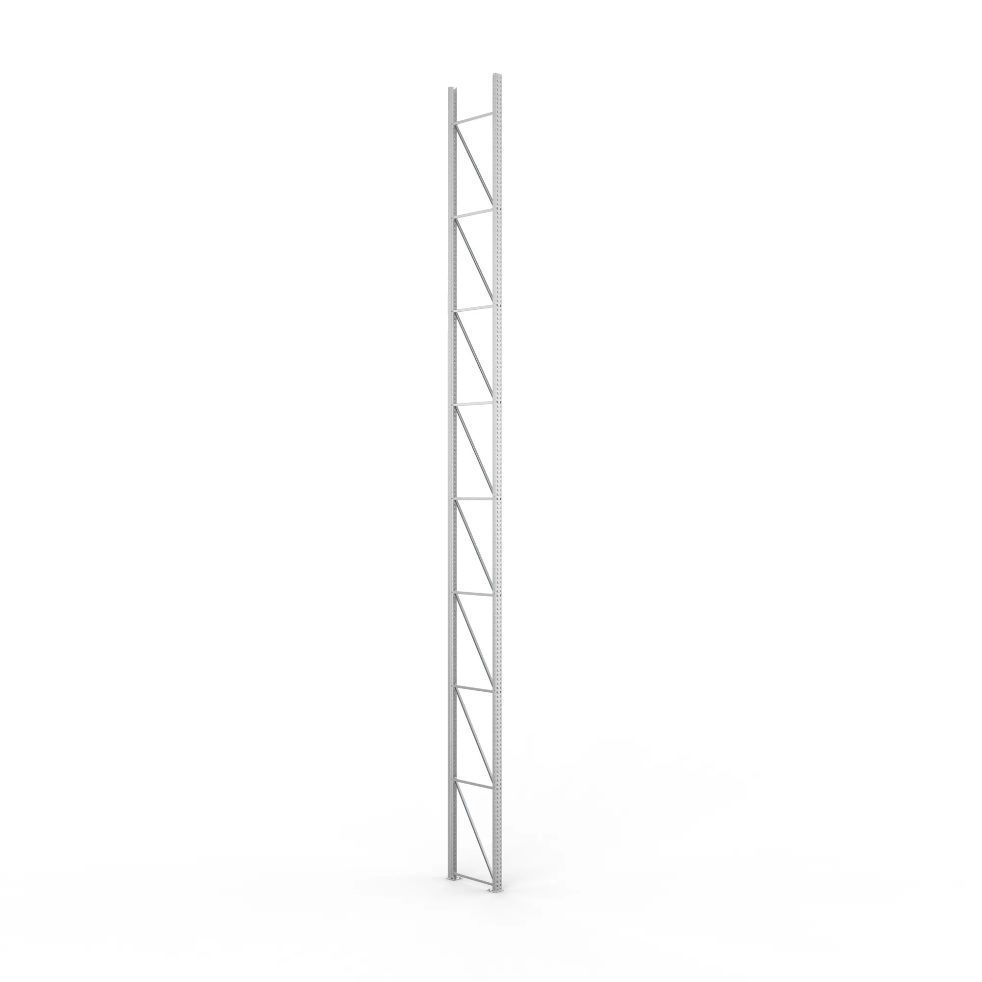 META MULTIPAL, Ständerrahmen, 9300 x 800 mm, 100/20, verzinkt – Ansicht in Blickhöhe
