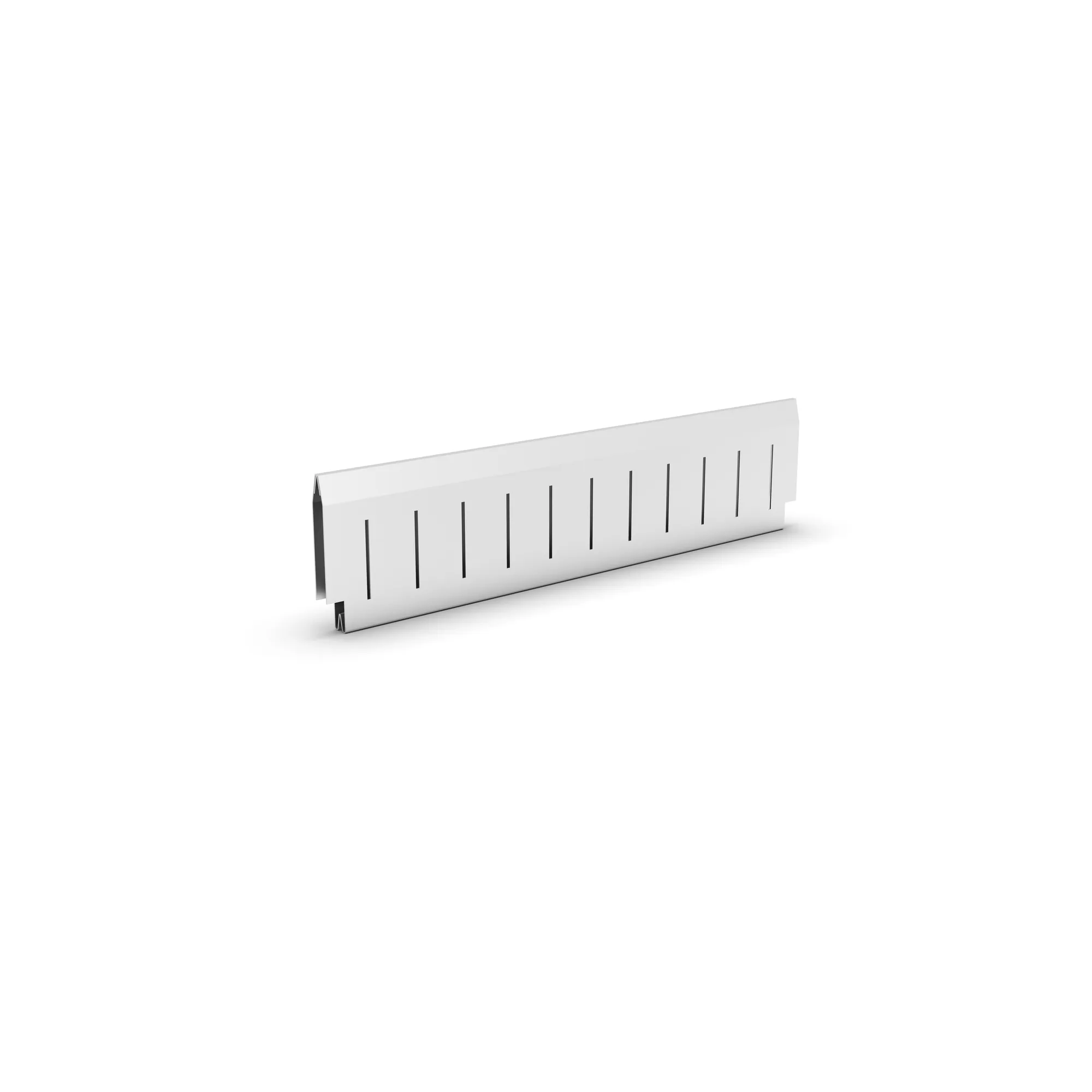 META CLIP, Schubladen-Tiefenteiler, 100 x 400 mm, verzinkt – Ansicht in Blickhöhe