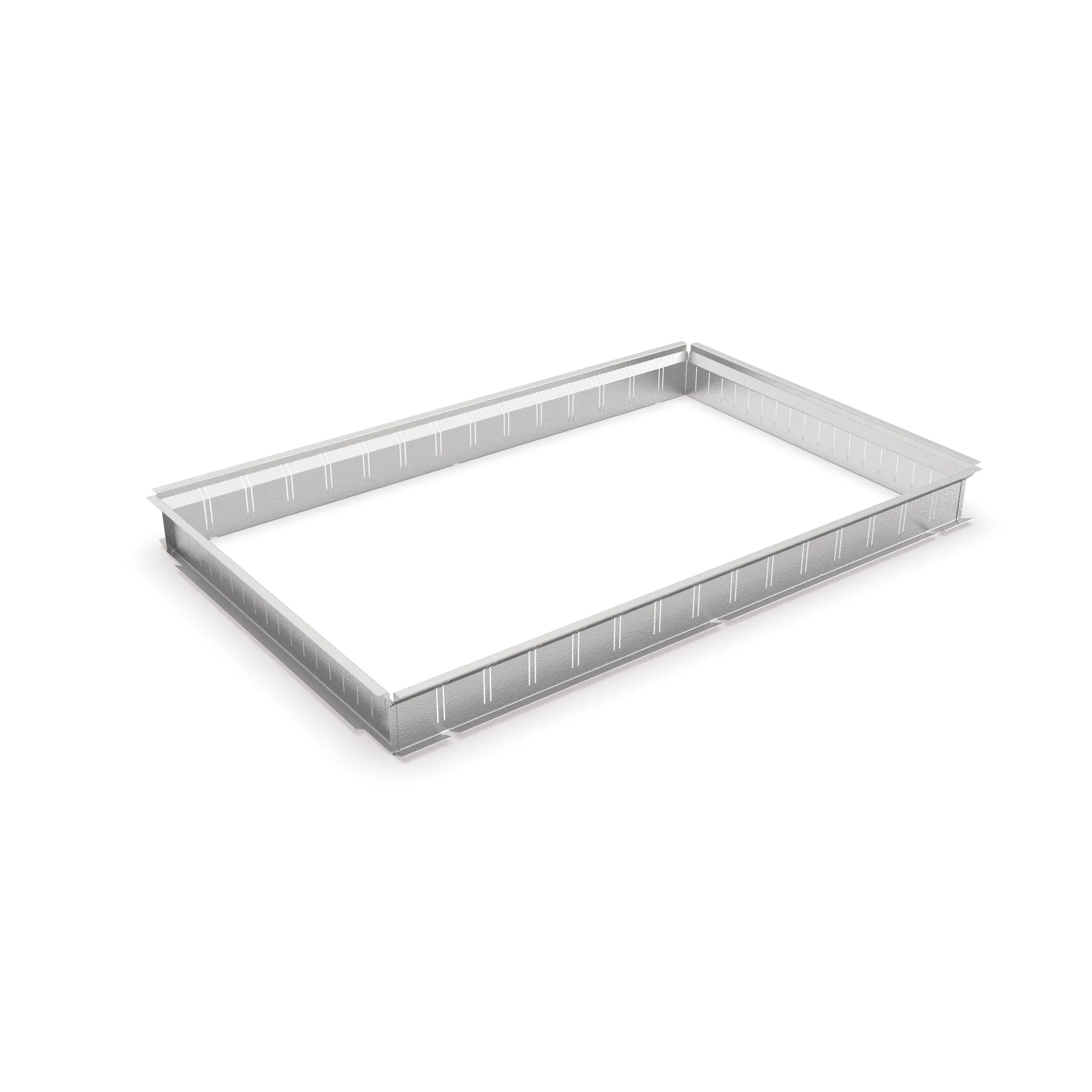 META CLIP, Schubladen-Innenprofil, 100 x 600 mm, verzinkt – Ansicht in Blickhöhe