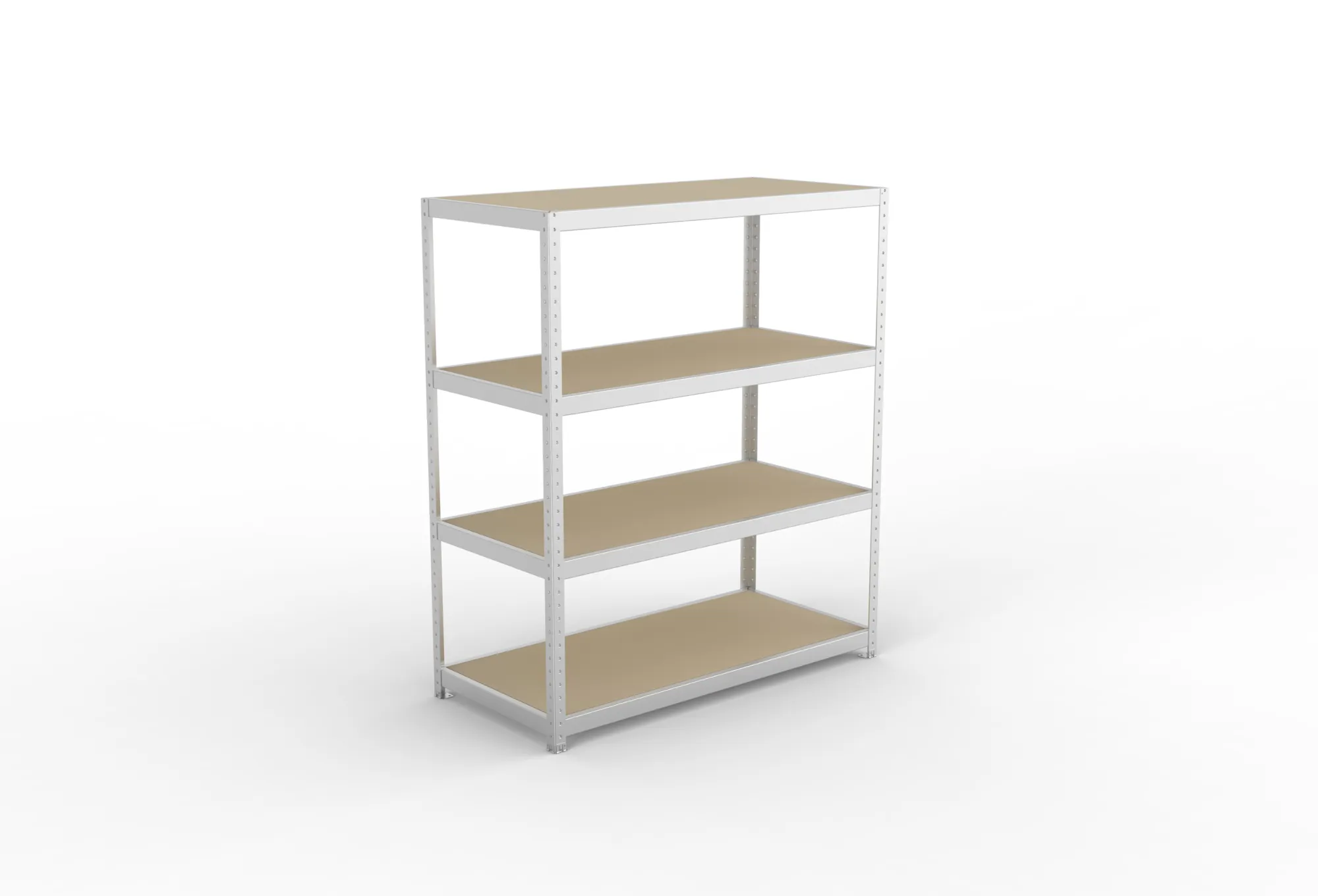 META SPEED-RACK, Weitspannregal, 1970 x 1700 x 800 mm, Fachlast 500 kg, Spanplattenböden, 4 Ebenen – Ansicht von oben