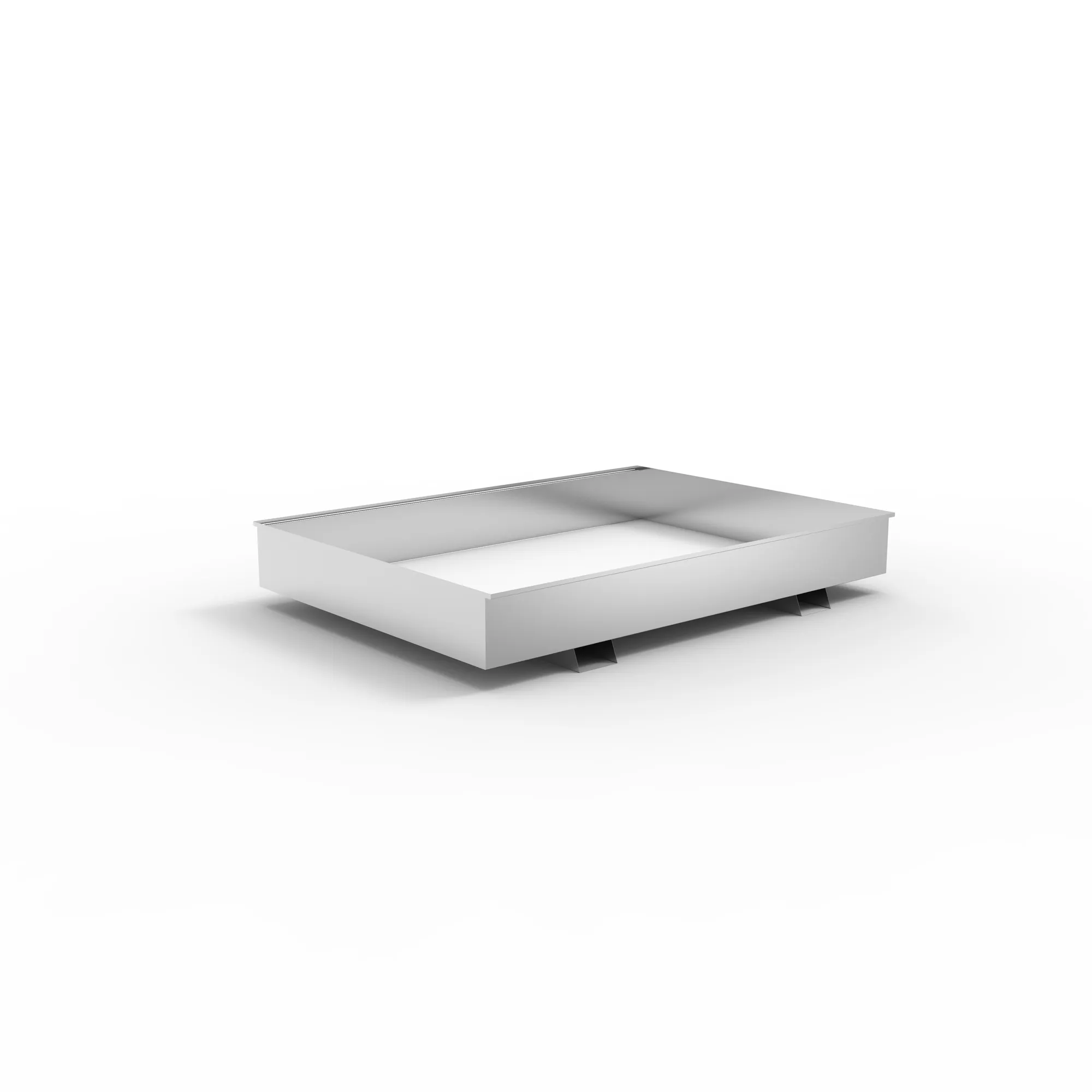 META MULTIPAL, Regalwanne, 1800 x 1100 mm, 360 Liter, Ü-Zeichen, feuerverzinkt – Ansicht in Blickhöhe
