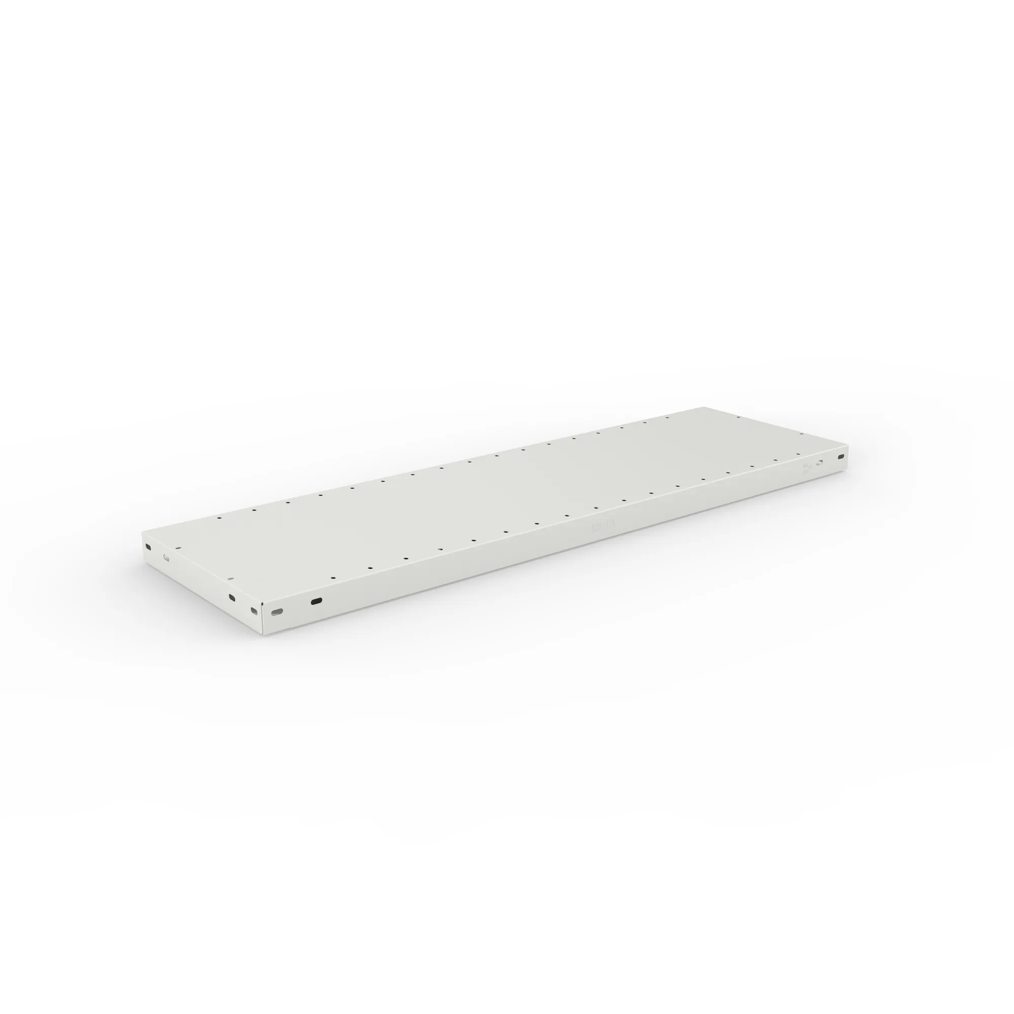 META CLIP, Fachboden MS150, 1000 x 300 mm, RAL 7035 – Ansicht in Blickhöhe