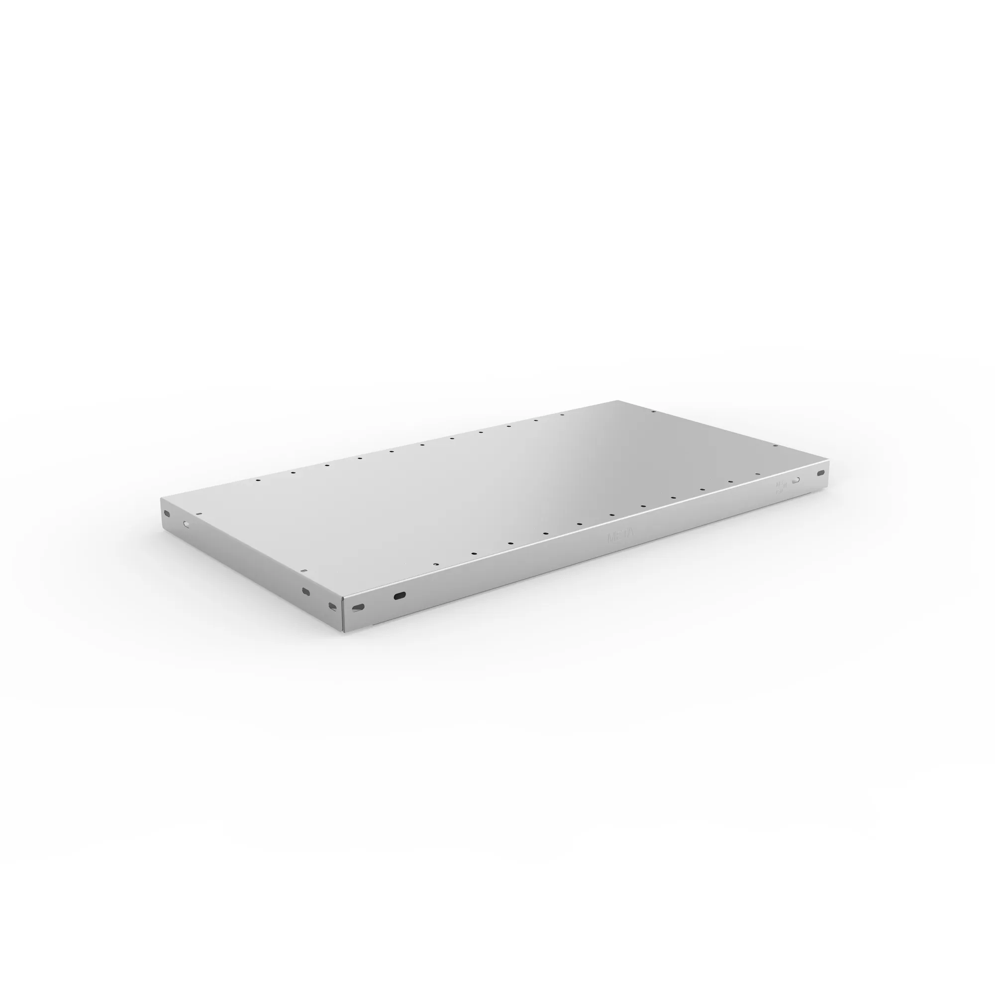 META CLIP, Fachboden MS150, 750 x 400 mm, verzinkt – Ansicht in Blickhöhe