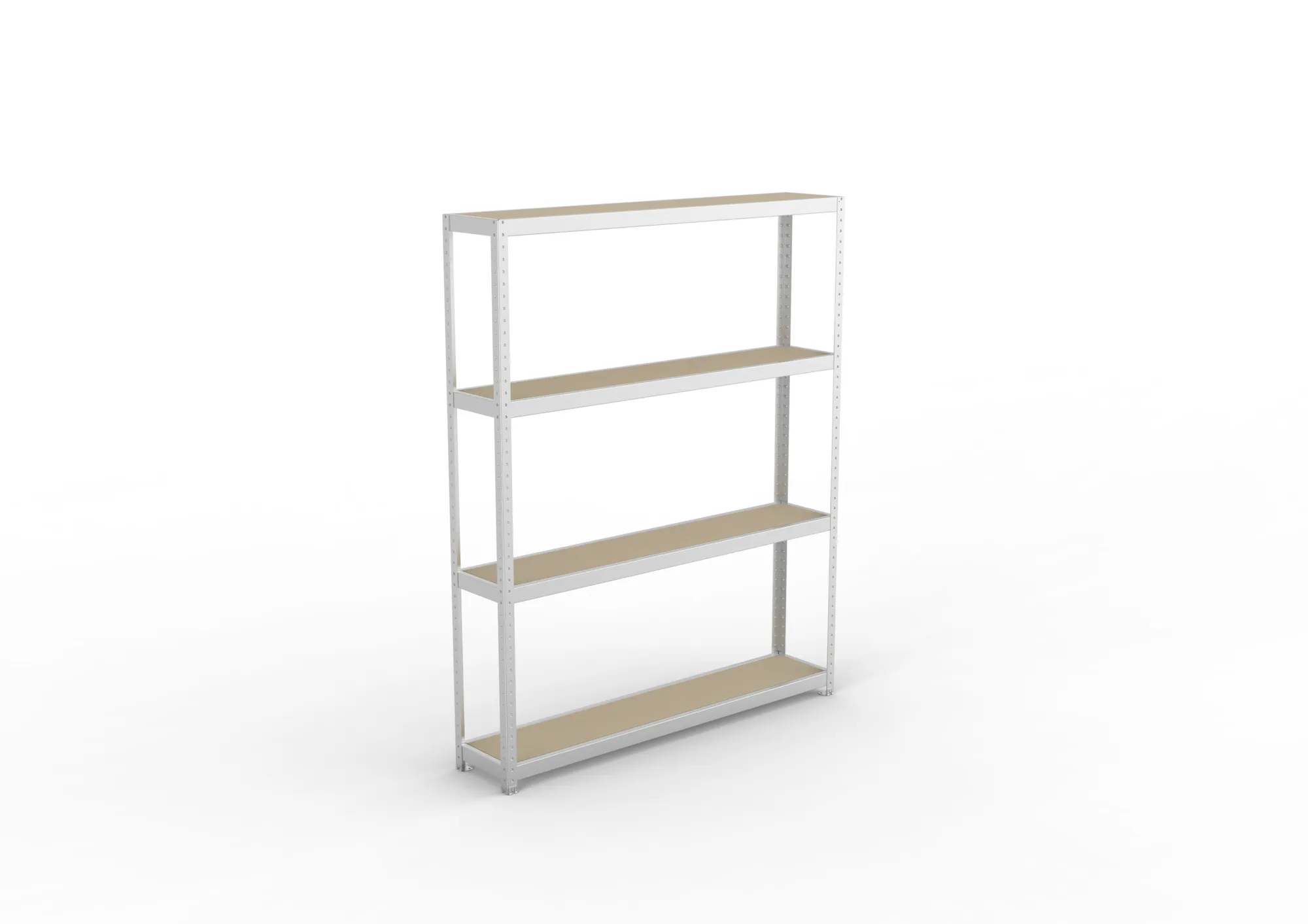 META SPEED-RACK, Weitspannregal, 2470 x 2000 x 400 mm, Fachlast 500 kg, Spanplattenböden, 4 Ebenen – Ansicht von oben