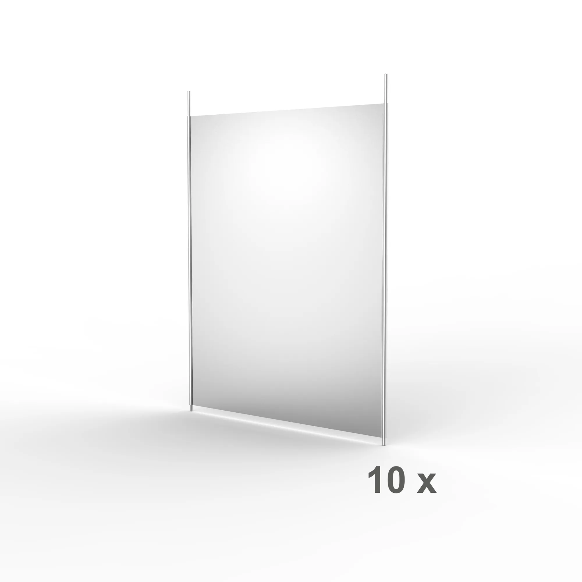 META CLIP, Fachteiler durchgehend, 500 x 400 mm, verzinkt, 10 Stück – Ansicht in Blickhöhe