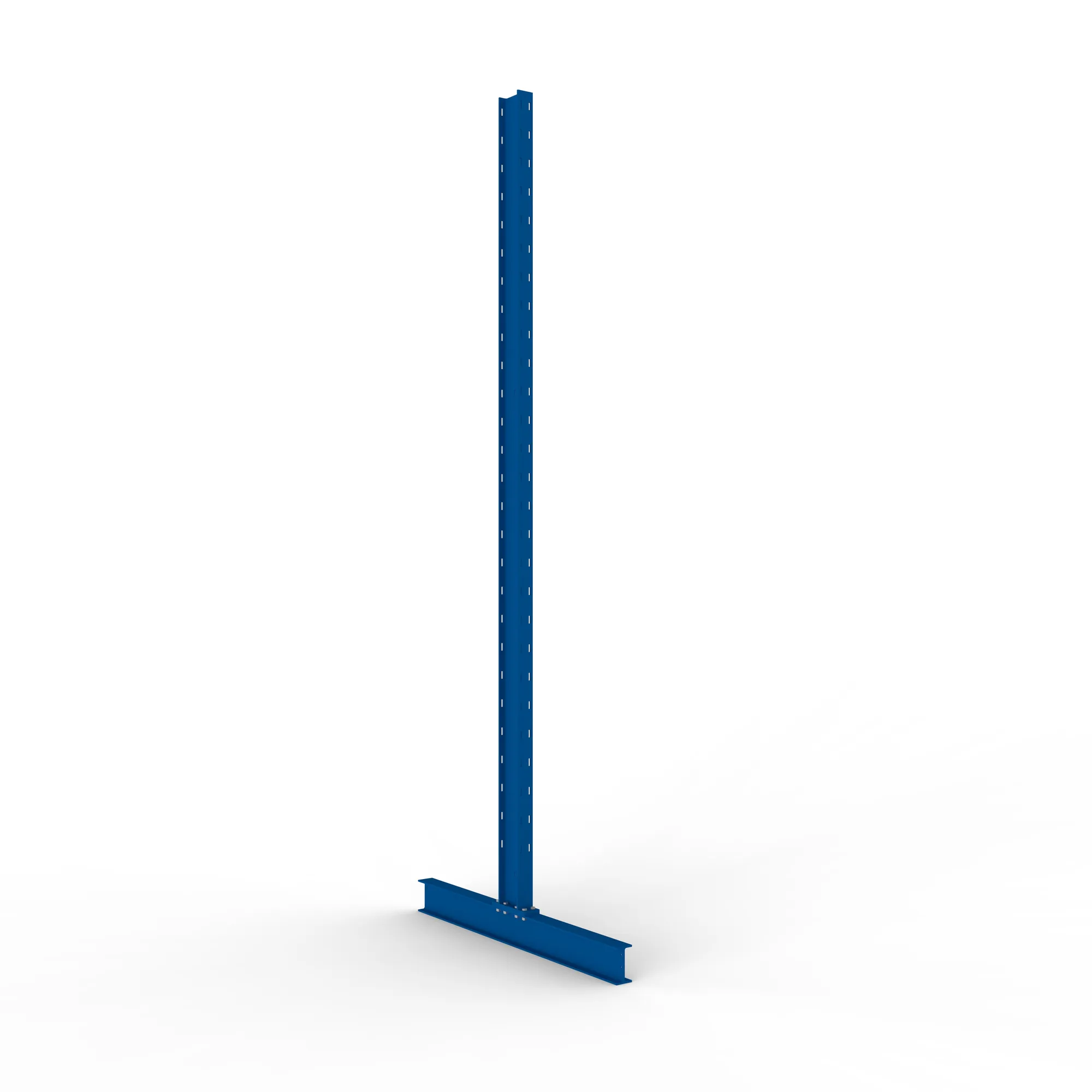META MULTISTRONG L, Ständer, doppelseitig, 3000 x 500 mm, RAL 5010 – Ansicht in Blickhöhe