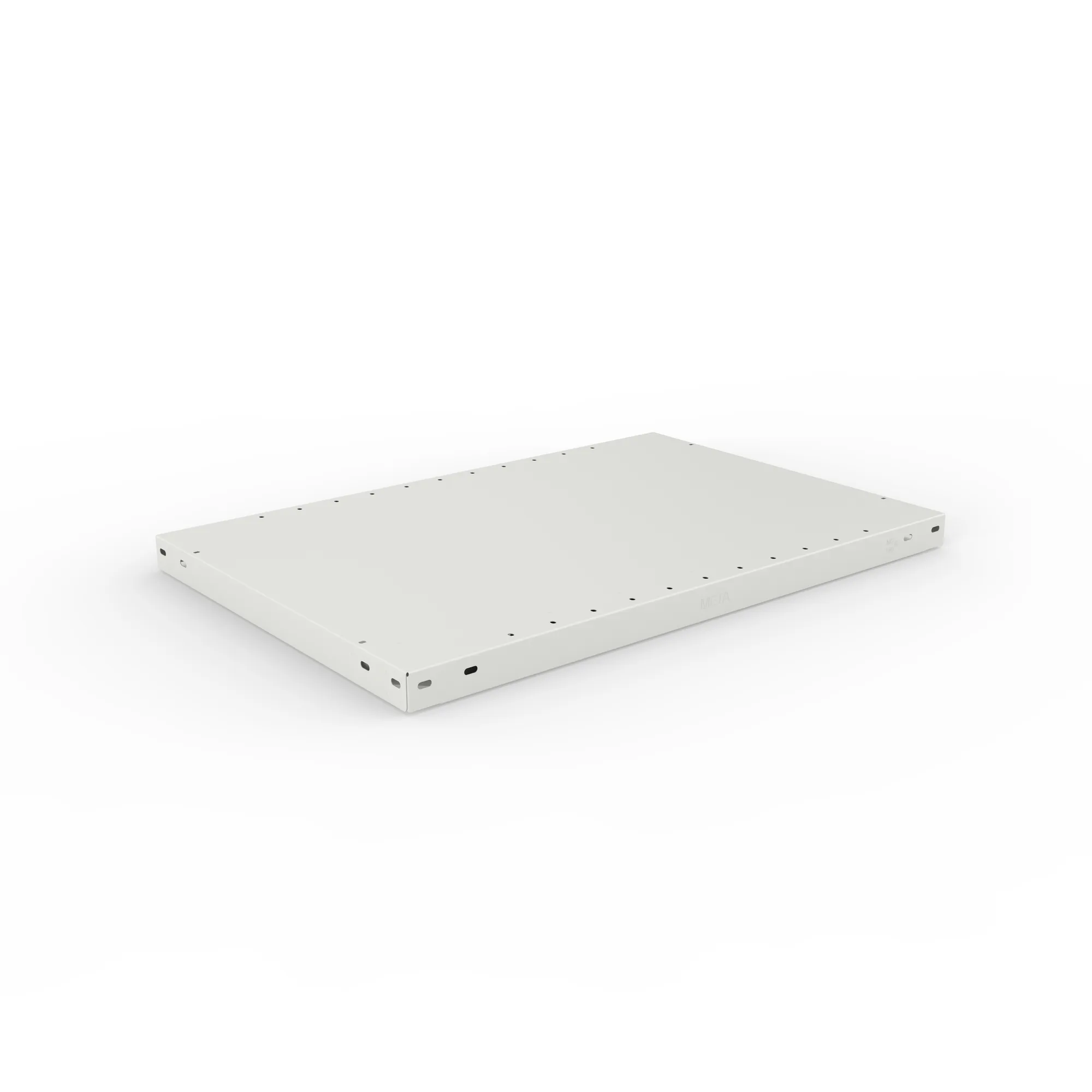 META CLIP, Fachboden MS150, 750 x 500 mm, RAL 7035 – Ansicht in Blickhöhe
