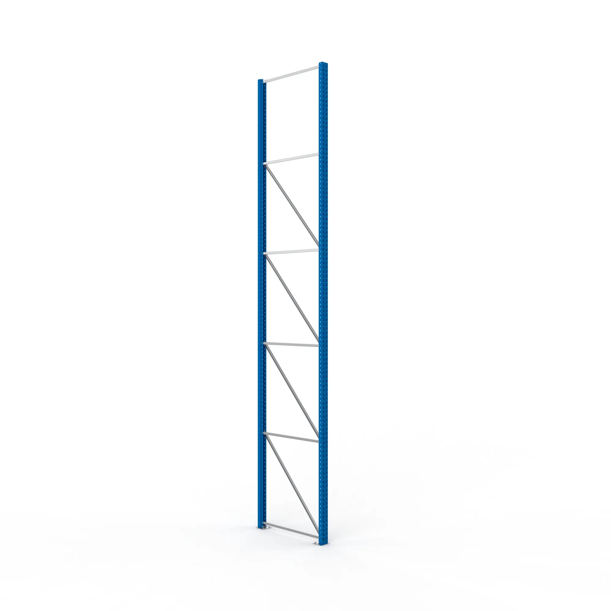 META MULTIPAL, Ständerrahmen, 5500 x 1100 mm, 100/20, RAL 5010 – Ansicht in Blickhöhe