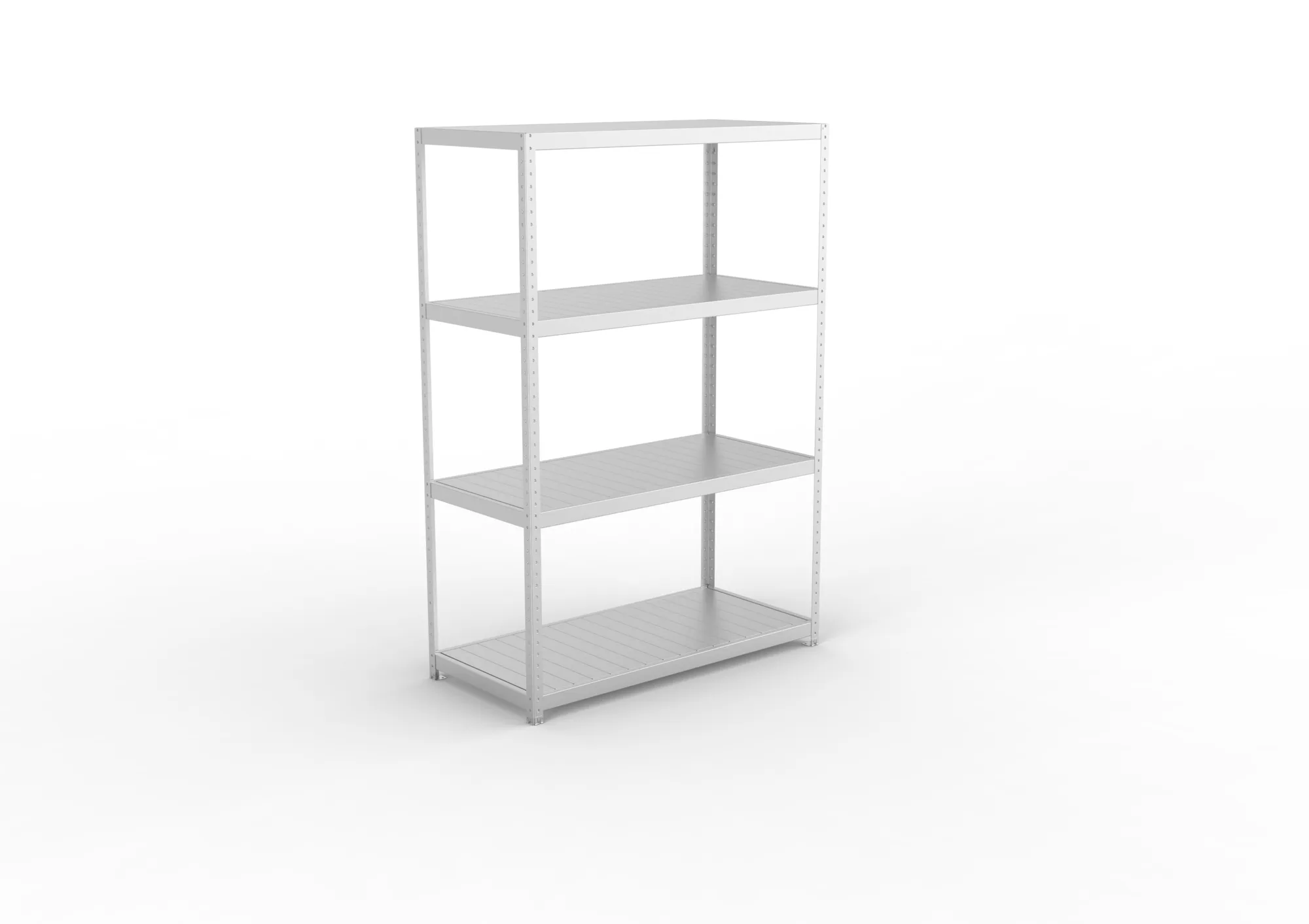 META SPEED-RACK, Weitspannregal, 2470 x 1700 x 800 mm, Fachlast 500 kg, Stahlpaneelböden, 4 Ebenen – Ansicht von oben