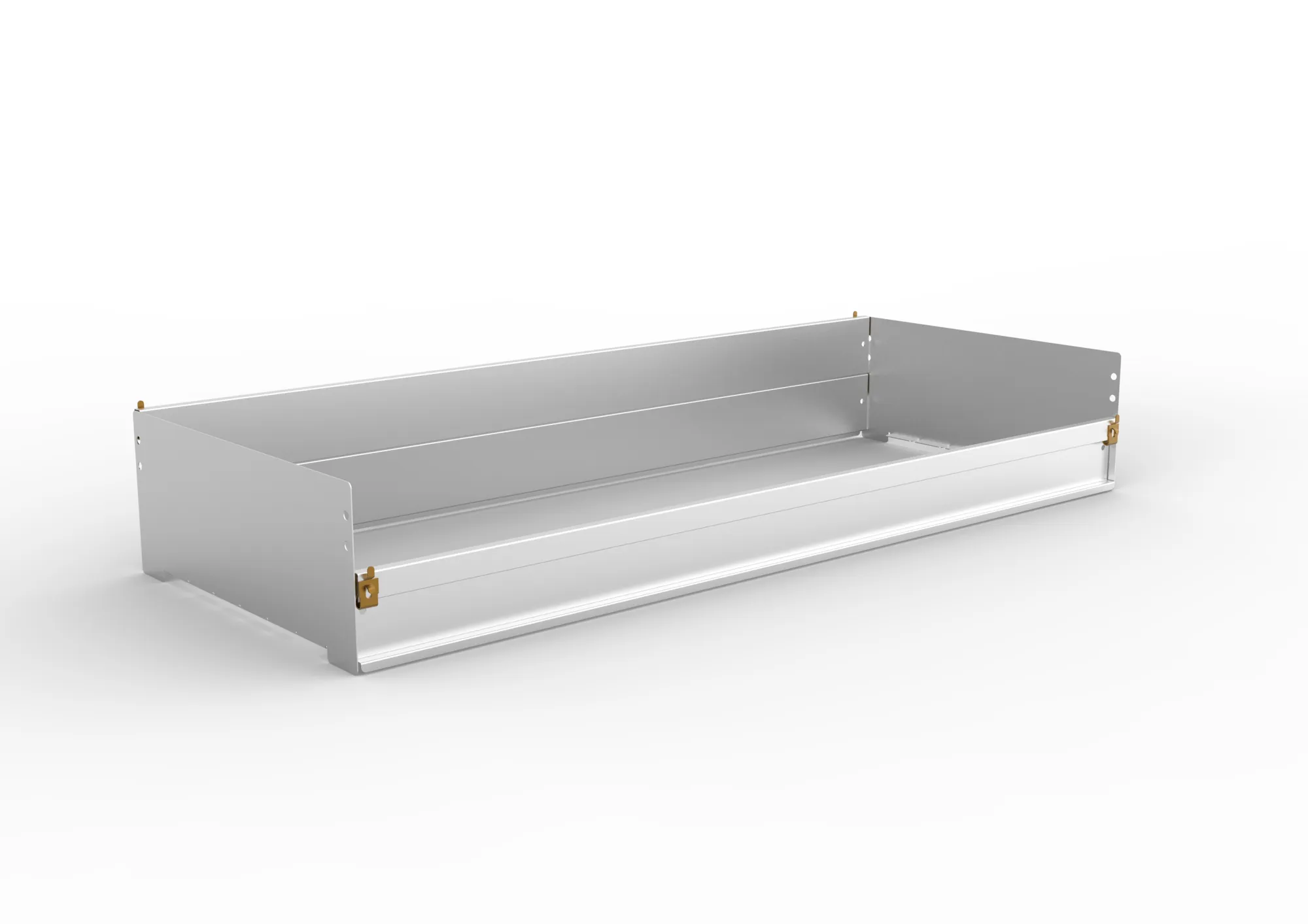 META CLIP, Schüttgutmulde, 1300 x 400 mm, verzinkt – Ansicht in Blickhöhe