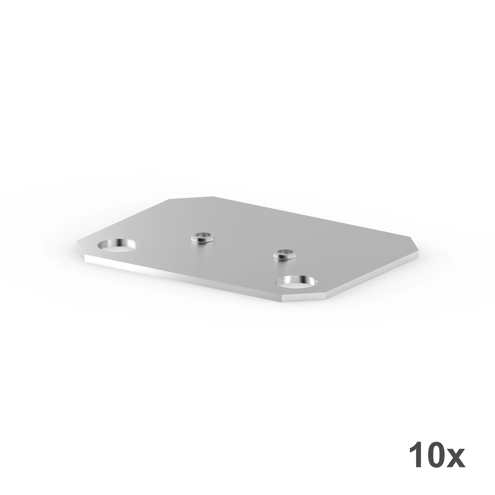 META CLIP, Unterlegplatte Einfachregal 2 mm, verzinkt, 10 Stück – Ansicht in Blickhöhe