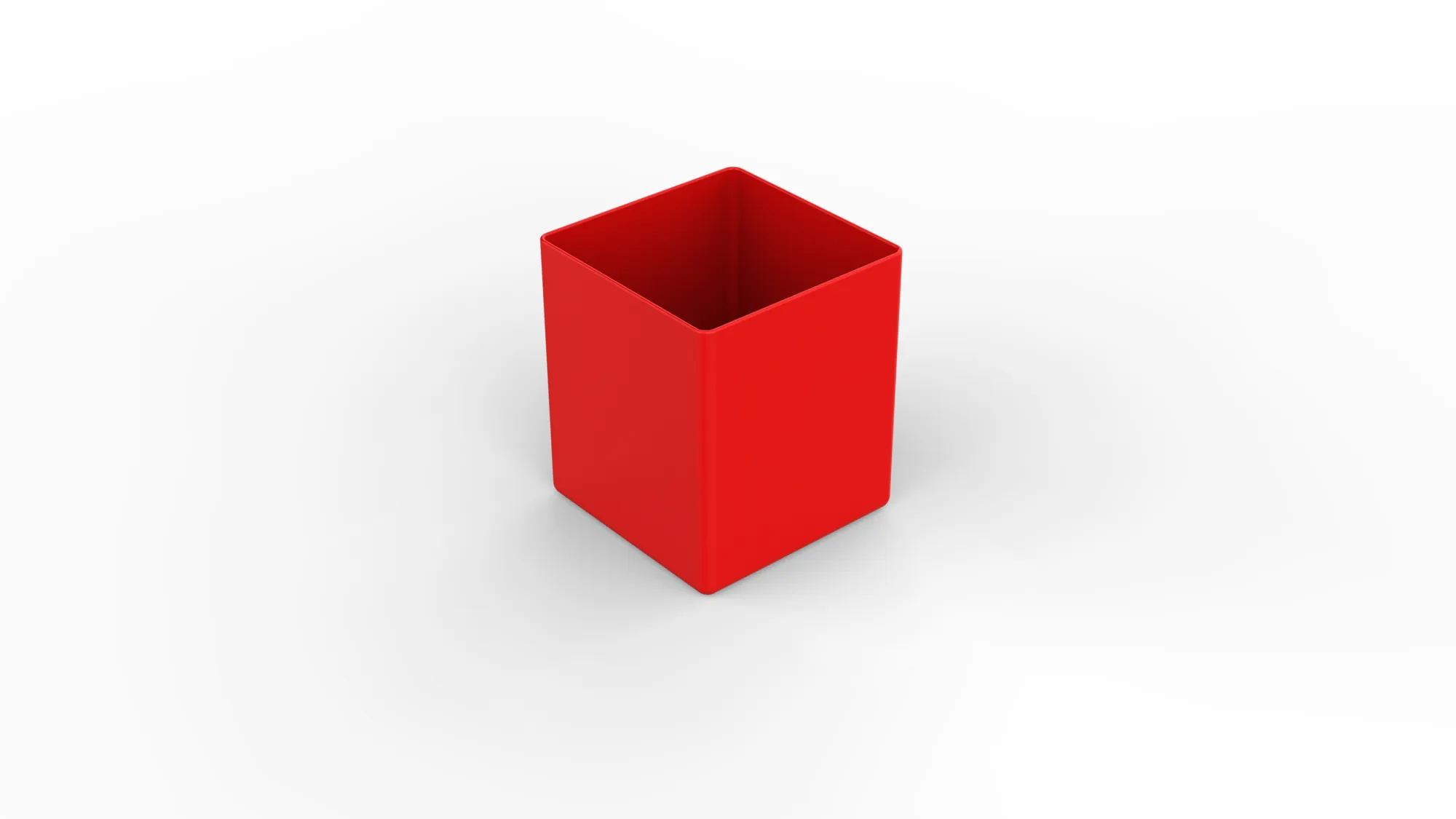 META CLIP, Einsatzkasten für Schubladen, 54 x 54 mm, rot – Ansicht von oben