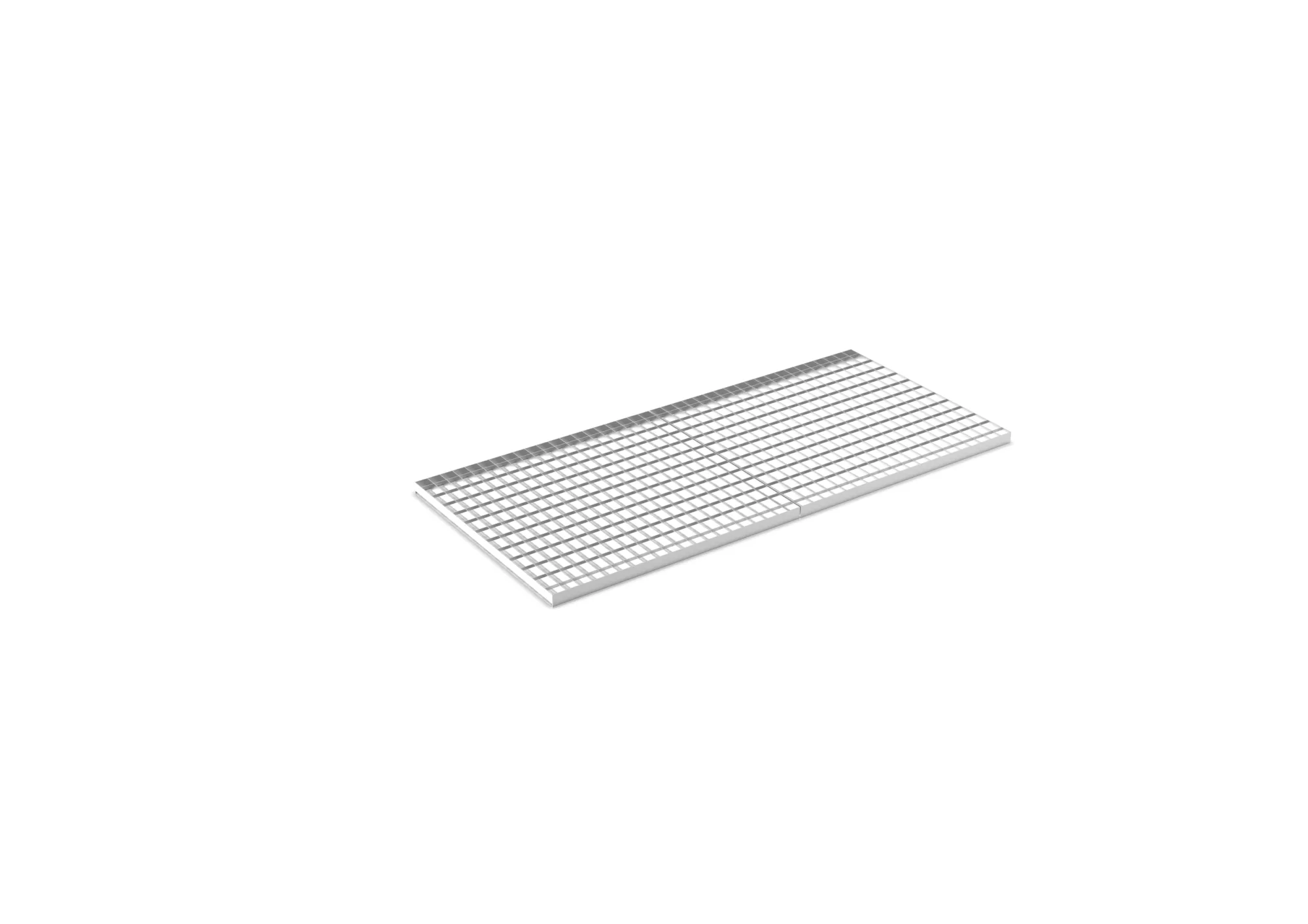 META MULTIPAL, Gitterrostboden aufgelegt, 1825 x 800 mm, 1000 kg/m², feuerverzinkt – Ansicht in Blickhöhe