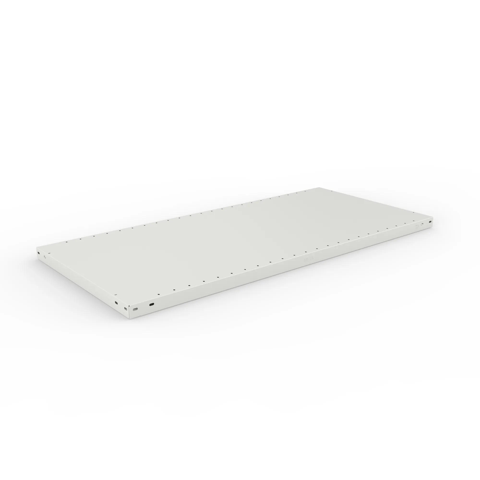 META CLIP, Fachboden MS150, 1300 x 600 mm, RAL 7035 – Ansicht in Blickhöhe