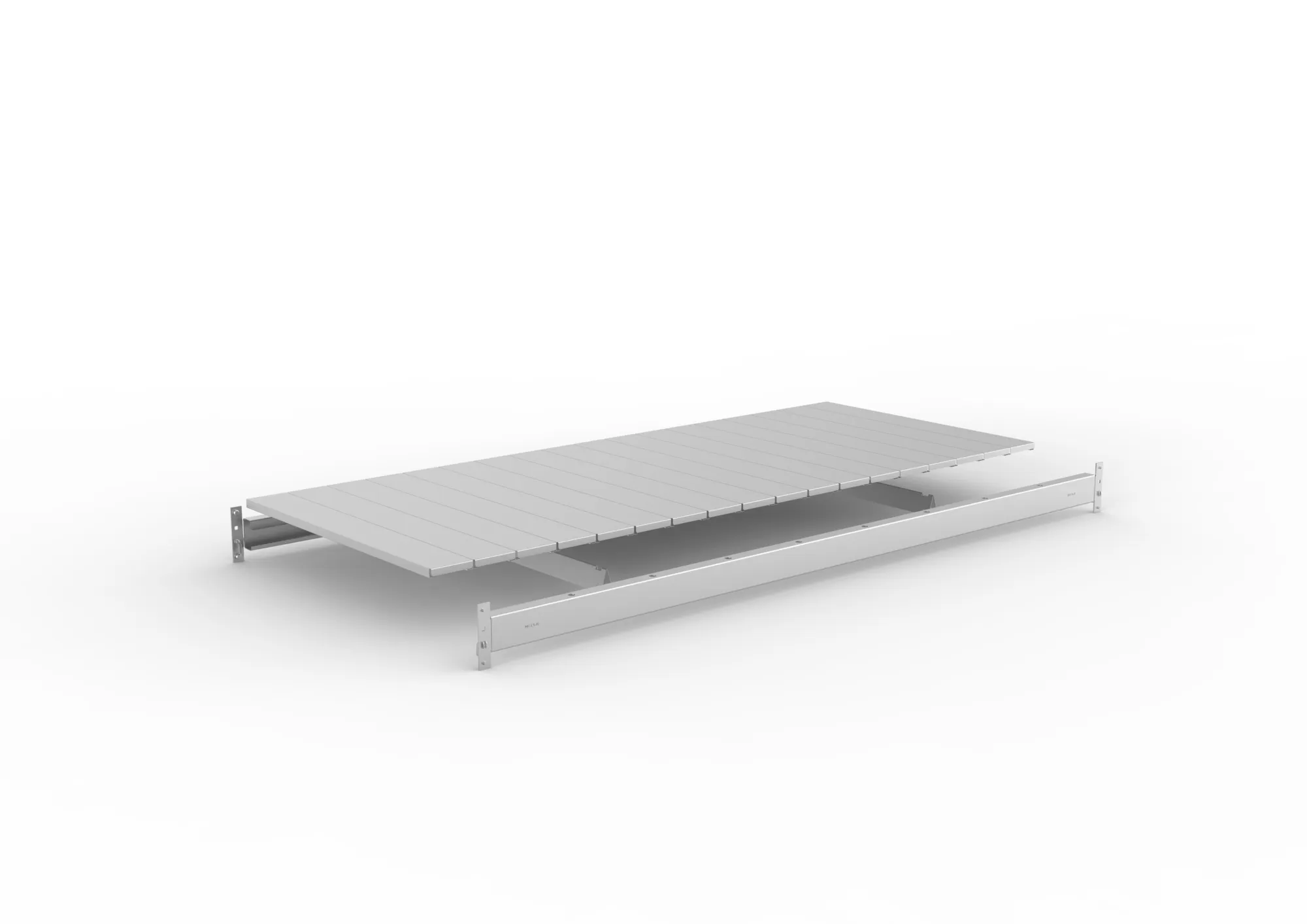 META MINI-RACK, Zusatzboden Stahlpaneele, 1800 x 800 mm, verzinkt