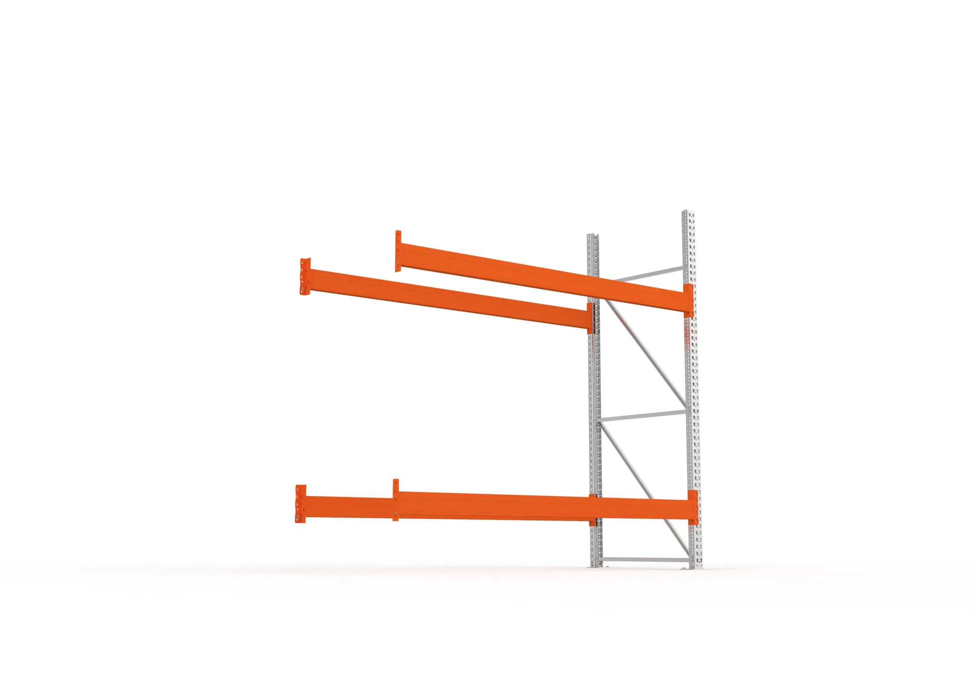 META MULTIPAL, Gefahrstoffregal, Anbauregal, 2700 x 2700 x 1100 mm, Fachlast 3510 kg, 2 Ebenen – Ansicht von unten