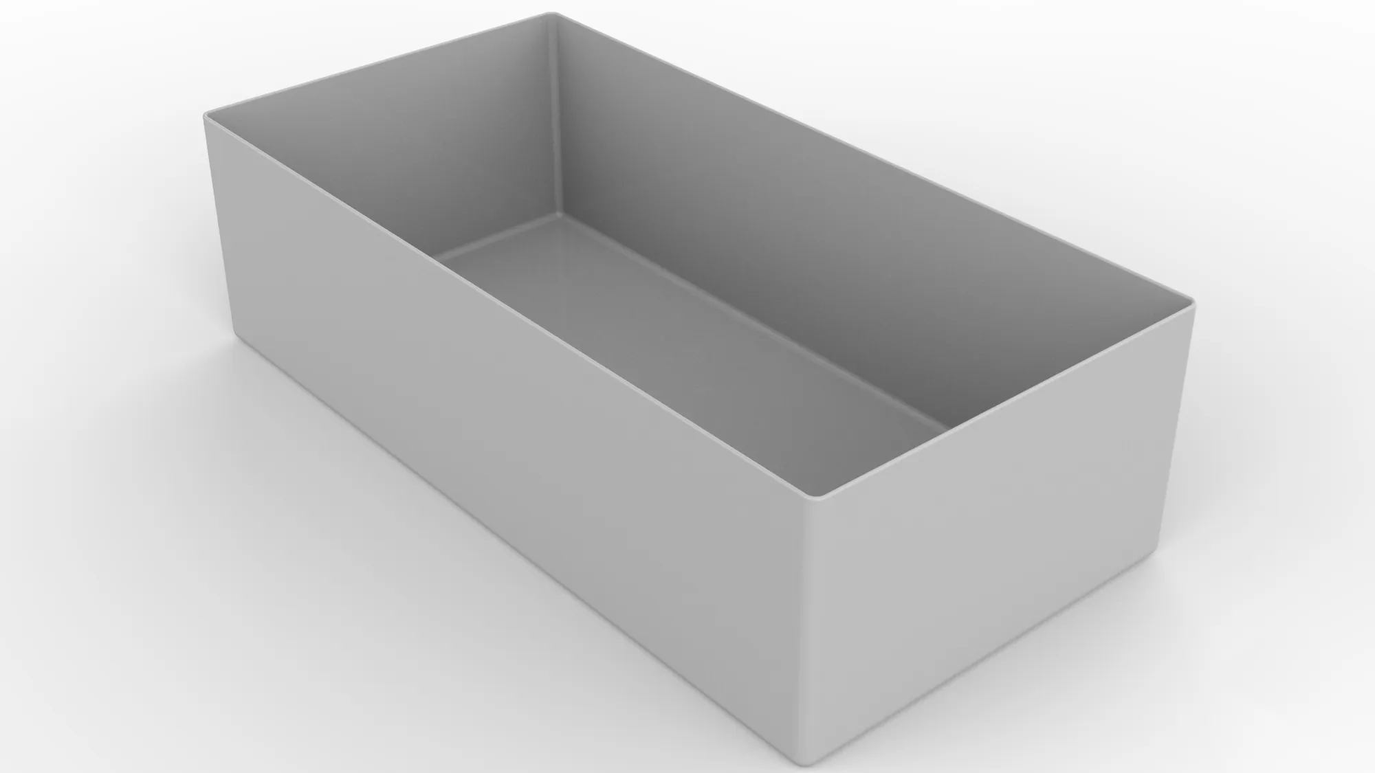 META CLIP, Einsatzkasten für Schubladen, 108 x 216 mm, grau – Ansicht von oben