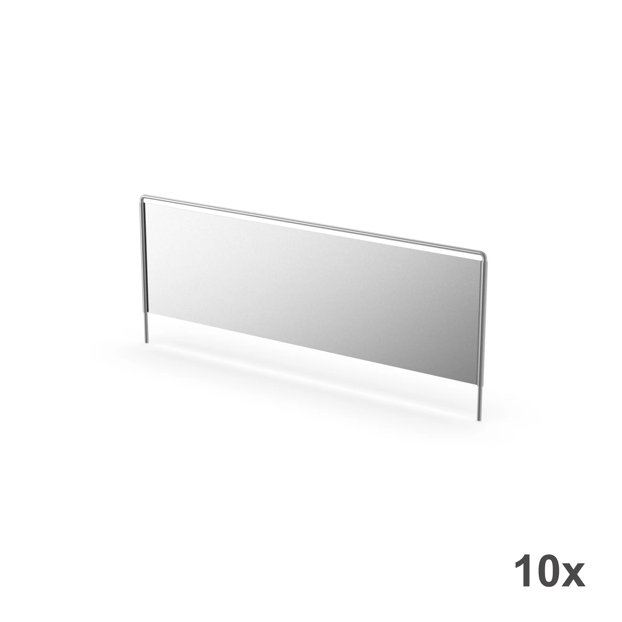 META CLIP, Fachteiler freistehend, 150 x 500 mm, verzinkt, 10 Stück – Ansicht in Blickhöhe